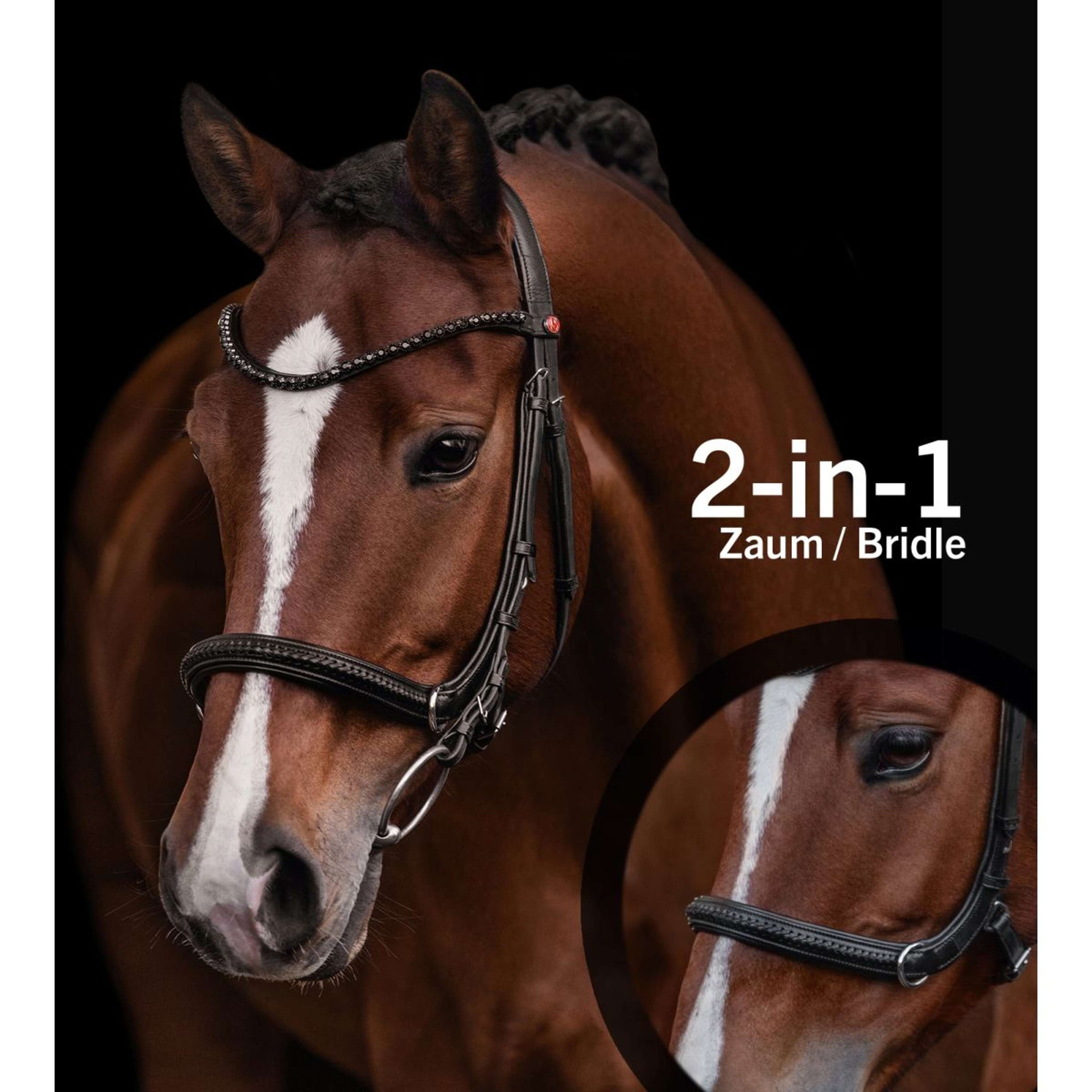 Kieffer Bridle Ultrasoft Ava 2-in-1 Black