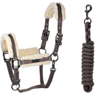 Kingsland Head Collar Set KLLexie with Fur Brown Iron
