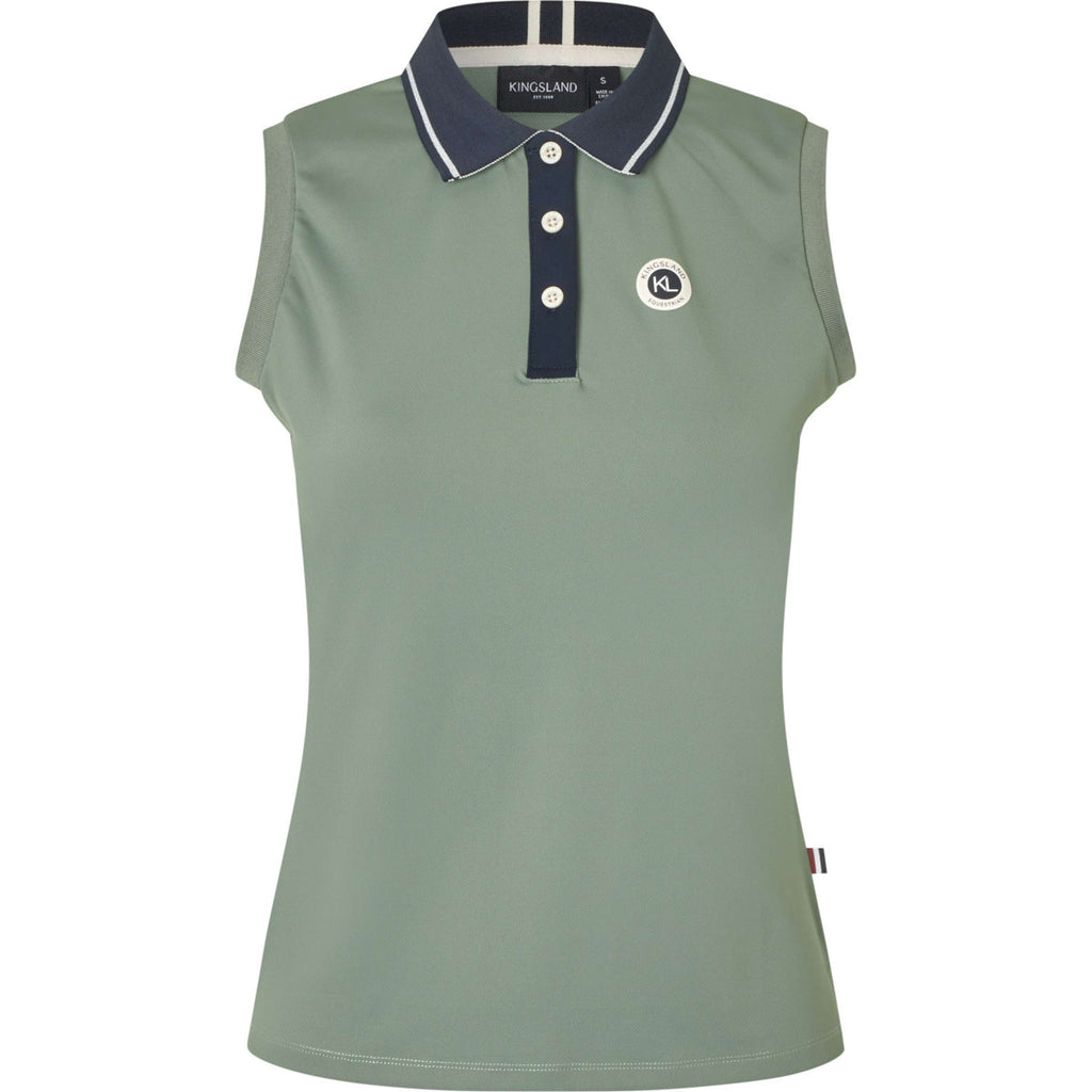 Kingsland Poloshirt KLLaura Sleeveless Green Agave
