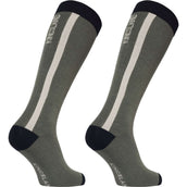 Kingsland Riding Socks KLLaura Coolmax 2 Pack Green Agave