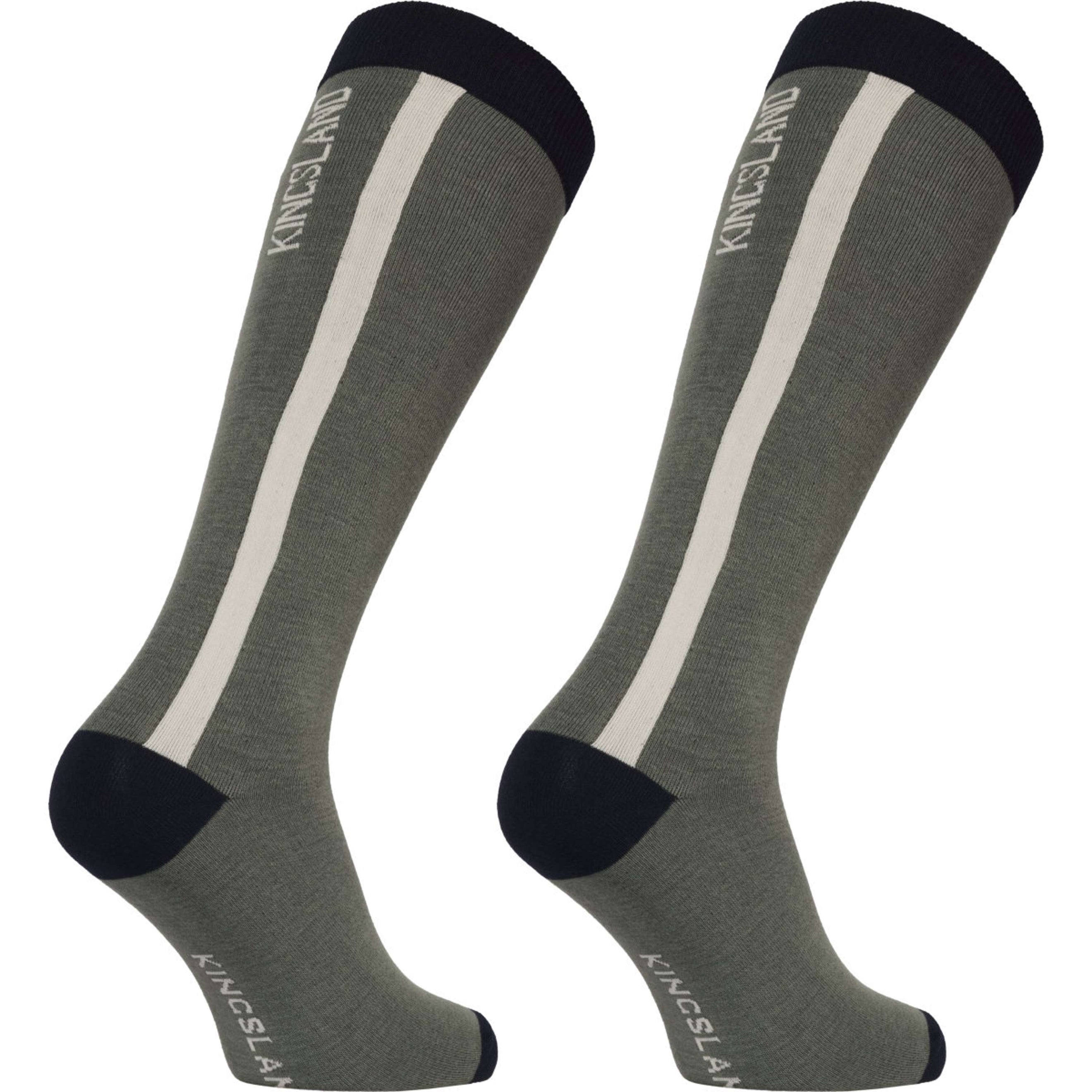 Kingsland Riding Socks KLLaura Coolmax 2 Pack Green Agave
