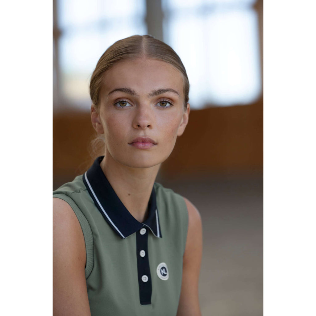 Kingsland Poloshirt KLLaura Sleeveless Green Agave