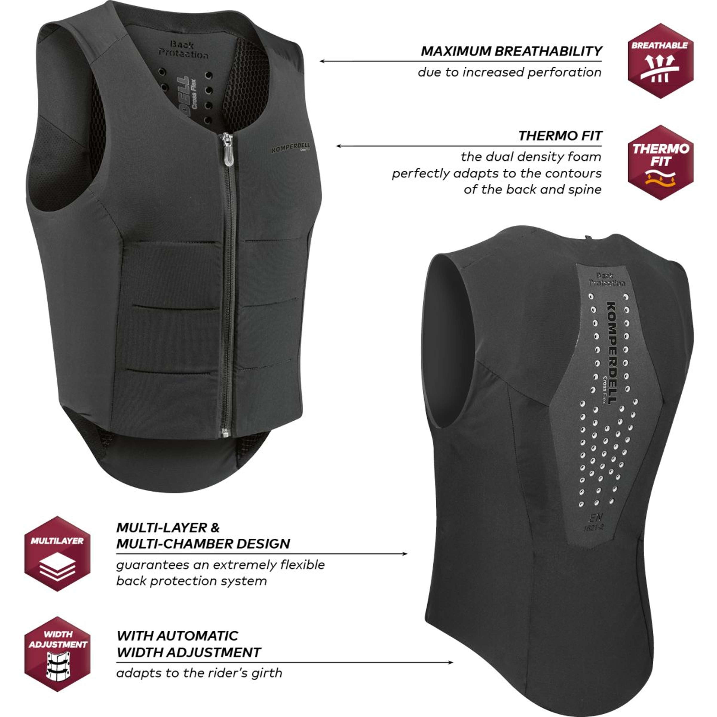 Komperdell Back Protector Flexfit Regular New Black