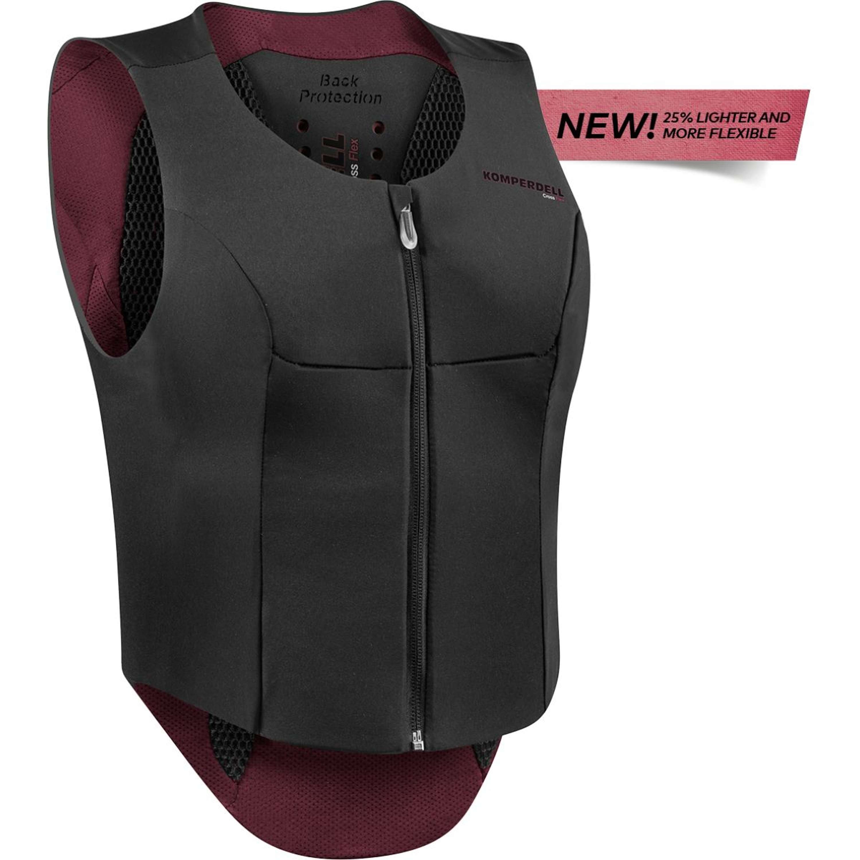 Komperdell Back Protector Flexfit Slim Black/Bordeaux
