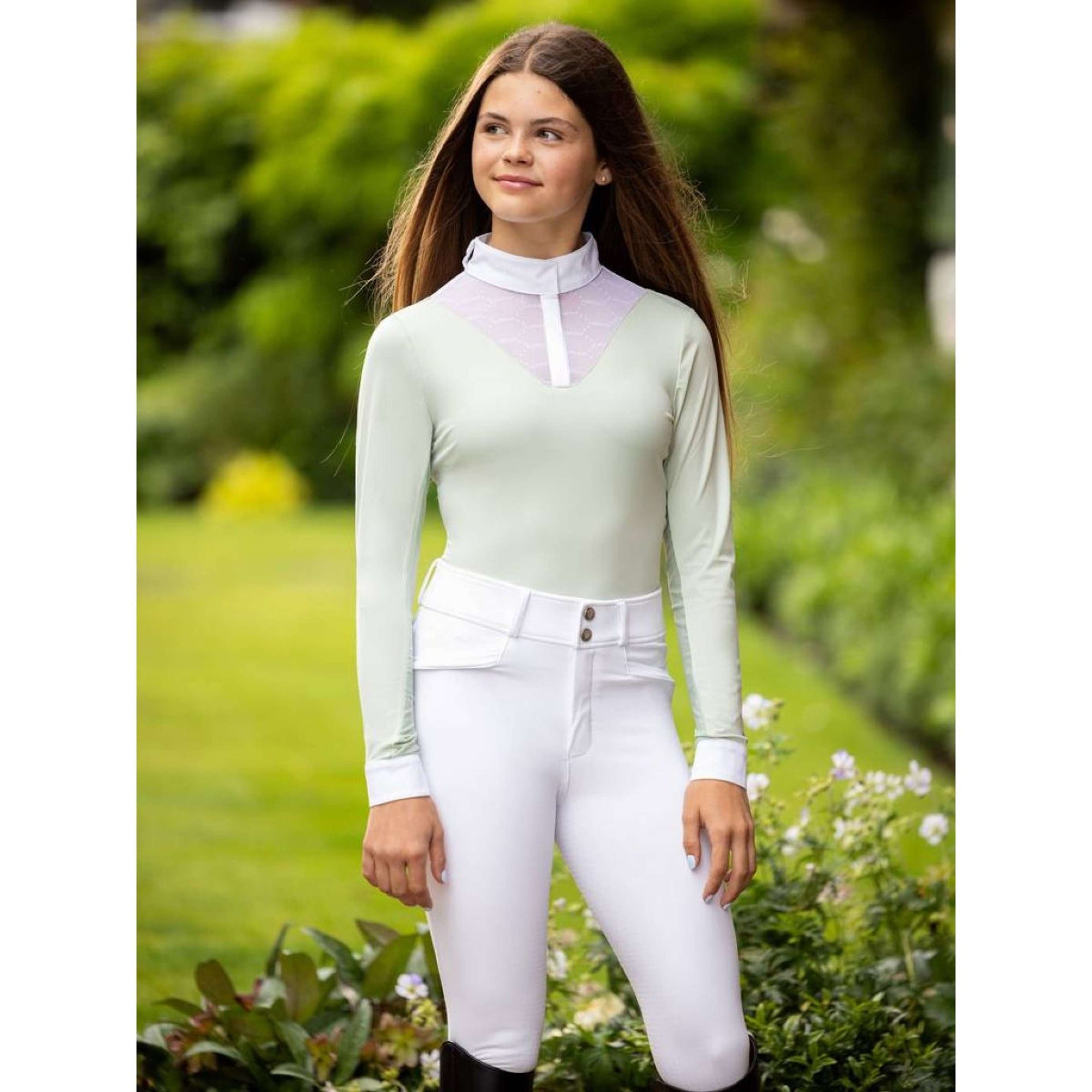 LeMieux Competition Shirt Young Rider Eva Long Sleeves Pistachio