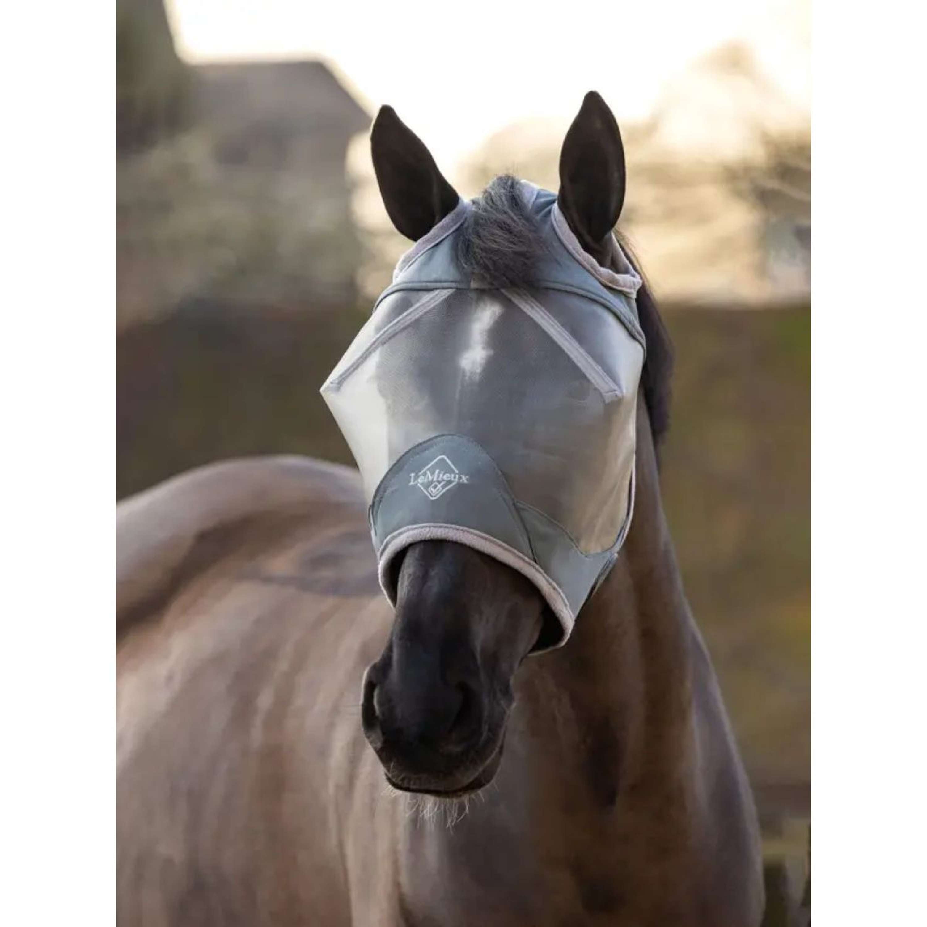 LeMieux Fly Mask ArmourShield Pro Standard Grey