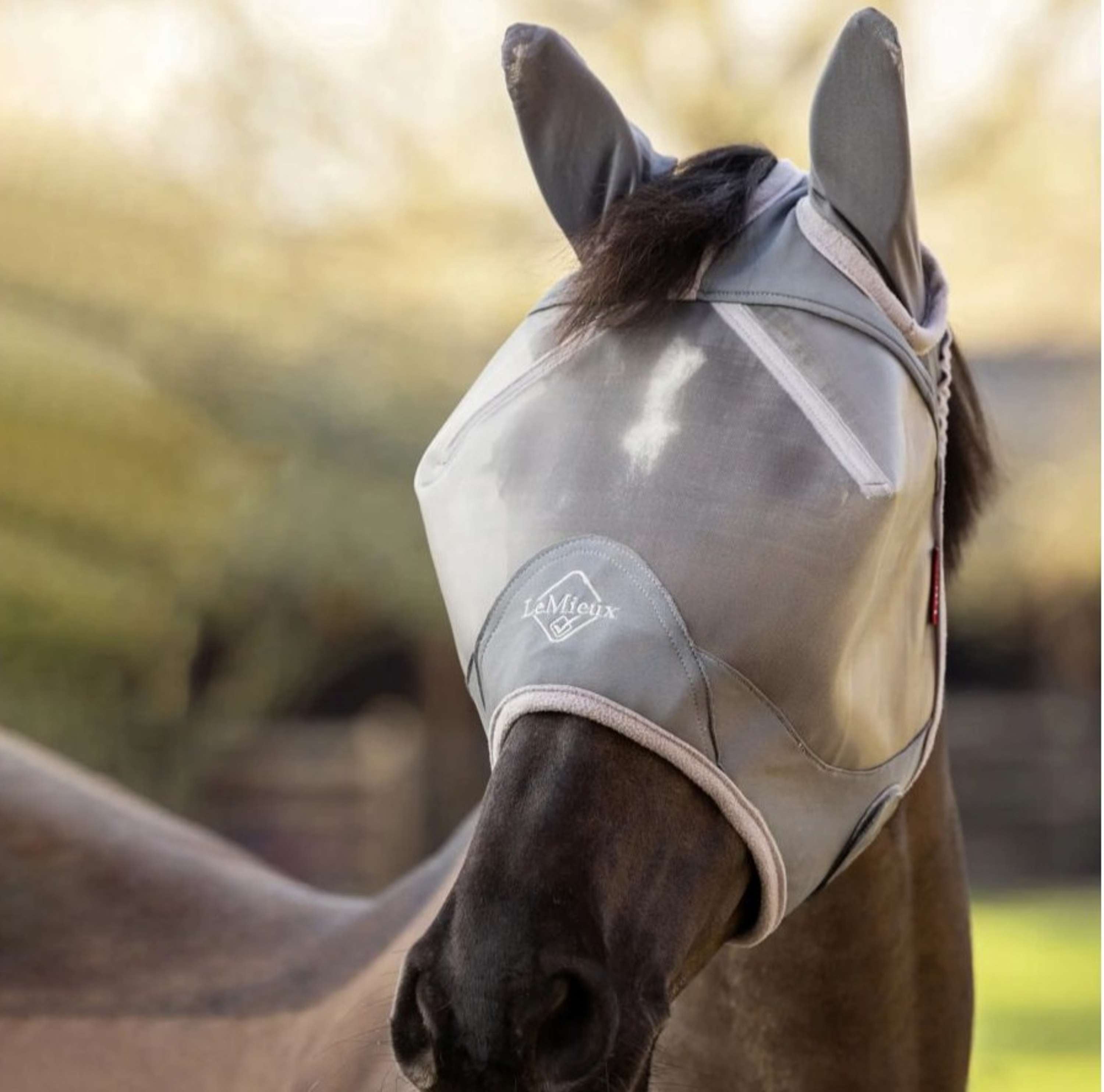 LeMieux Fly Mask ArmourShield Pro Half Grey