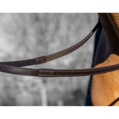 LeMieux Reins Arika Rubber Half lined Brown/Silver