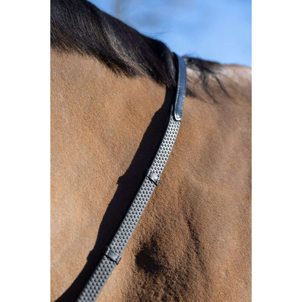 LeMieux Reins Arika Soft Rubber with Stopper Black/Silver