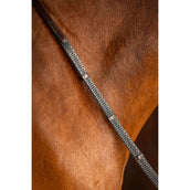 LeMieux Reins Arika Soft Rubber with Stopper Havana/Silver