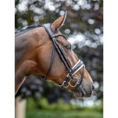 LeMieux Bridle Kudos Patent Dressage Brown/White