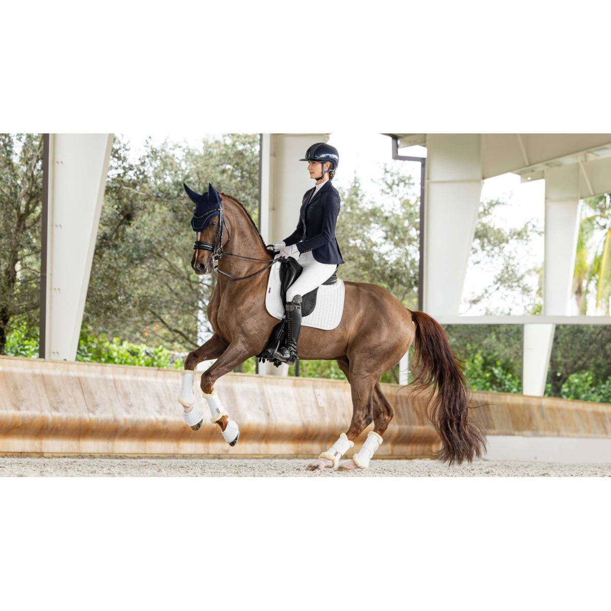 LeMieux Saddlepad Prosorb Plain 2 Pocket Dressage White