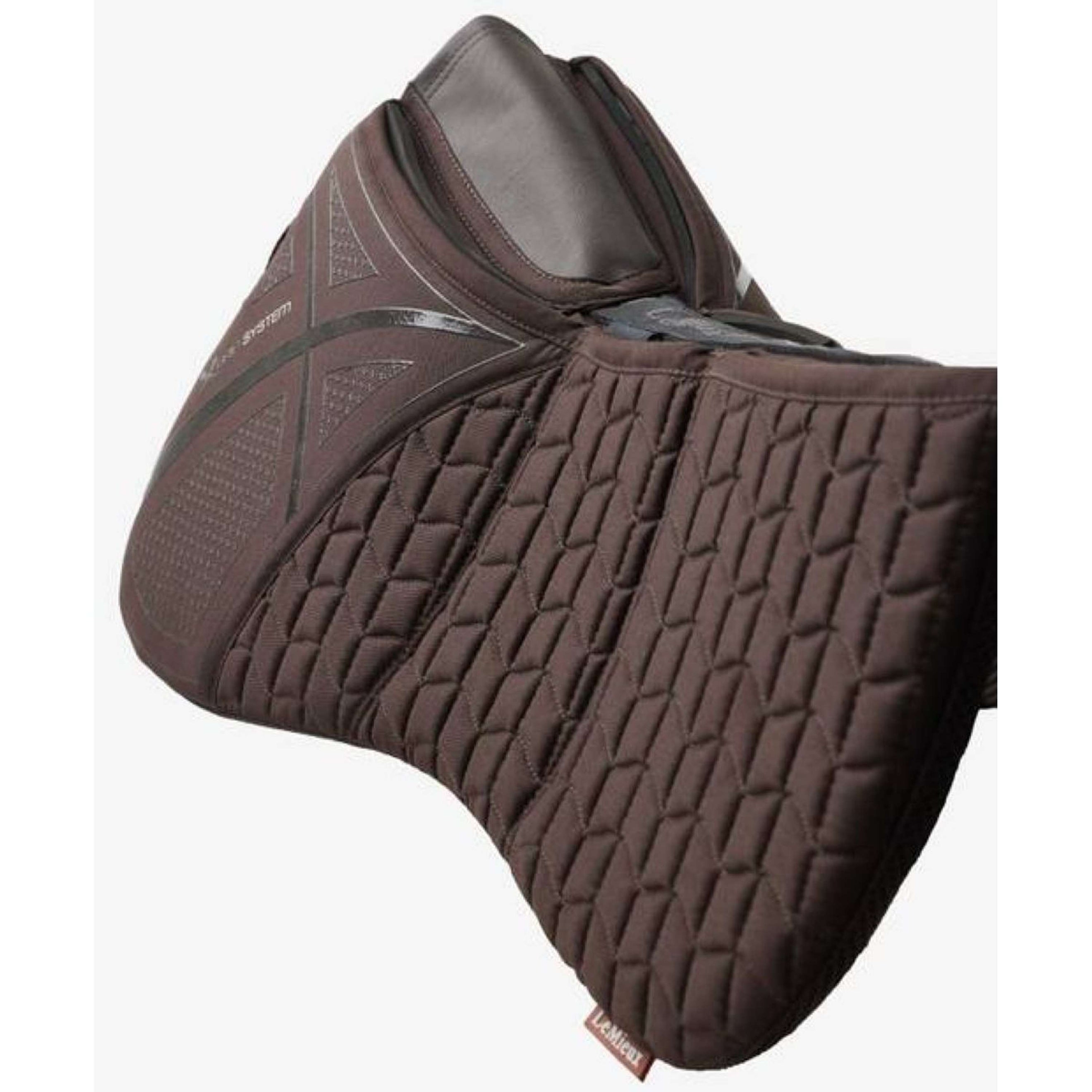 LeMieux Half Pad Prosorb 3 pocket Quilted Brown