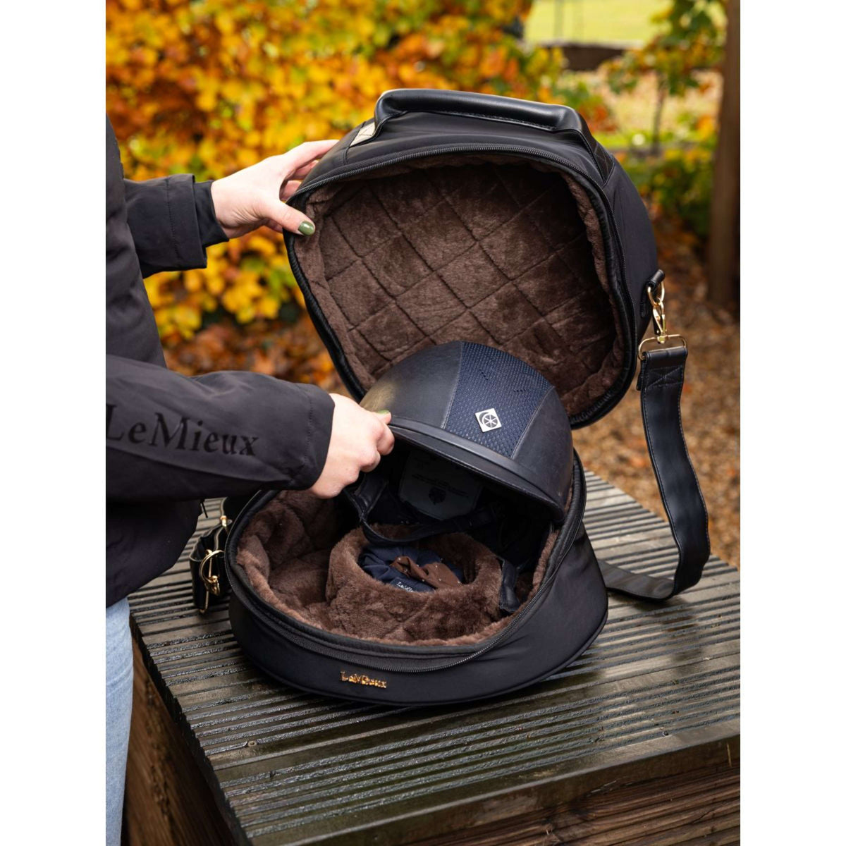 LeMieux Helmet Bag Luxe Black