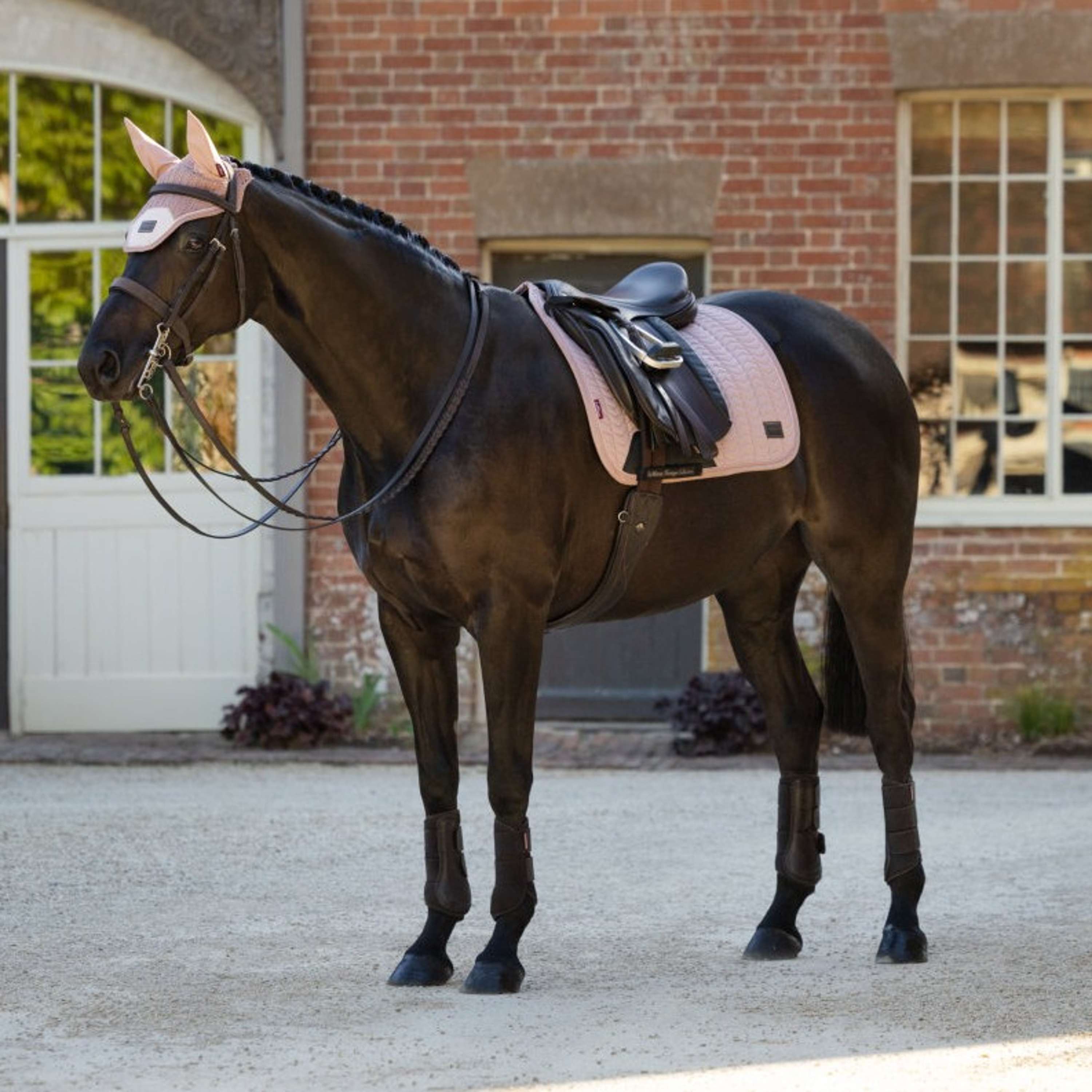 LeMieux Saddlepad Heritage Herringbone Square Dressage Wild Rose
