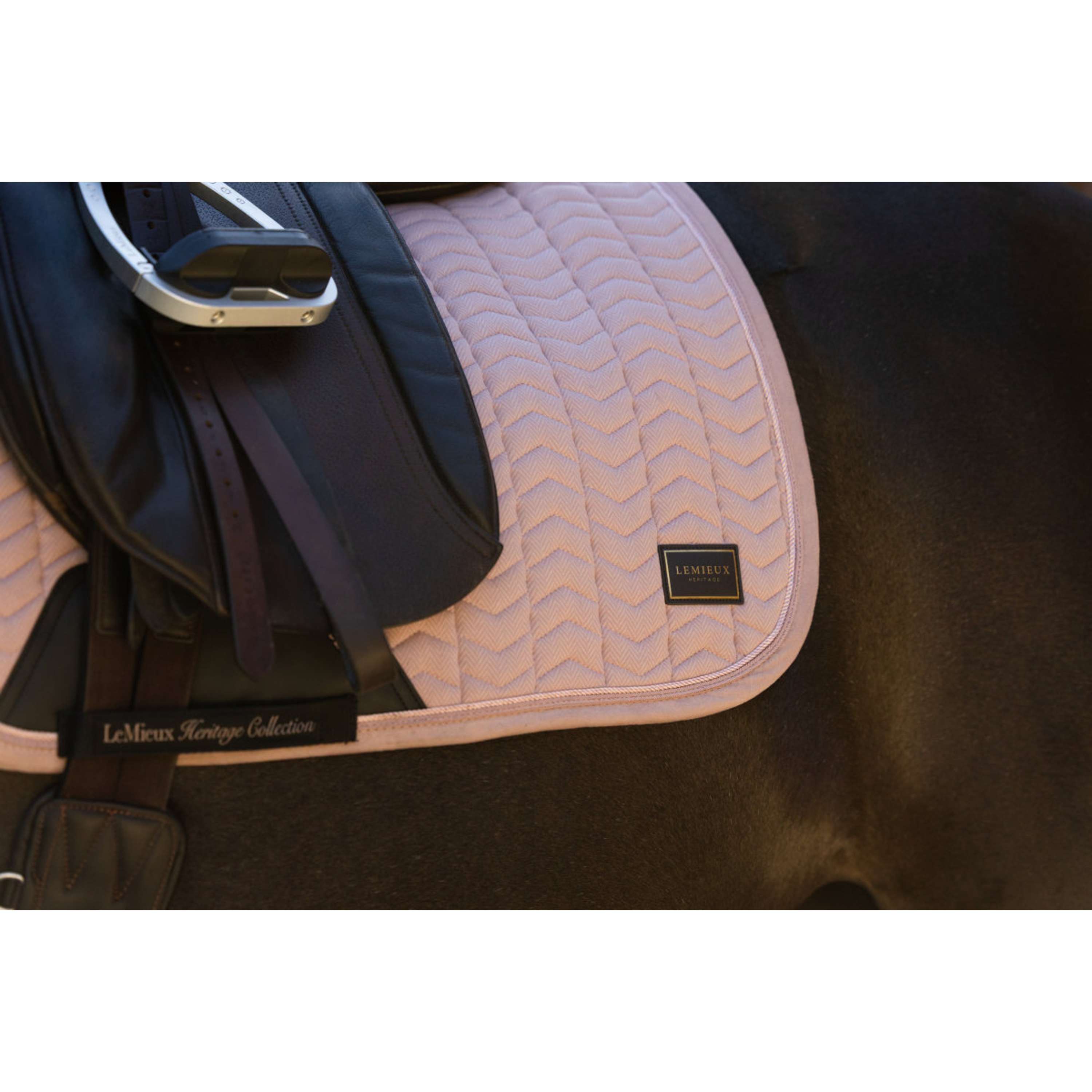 LeMieux Saddlepad Heritage Herringbone Square Dressage Wild Rose