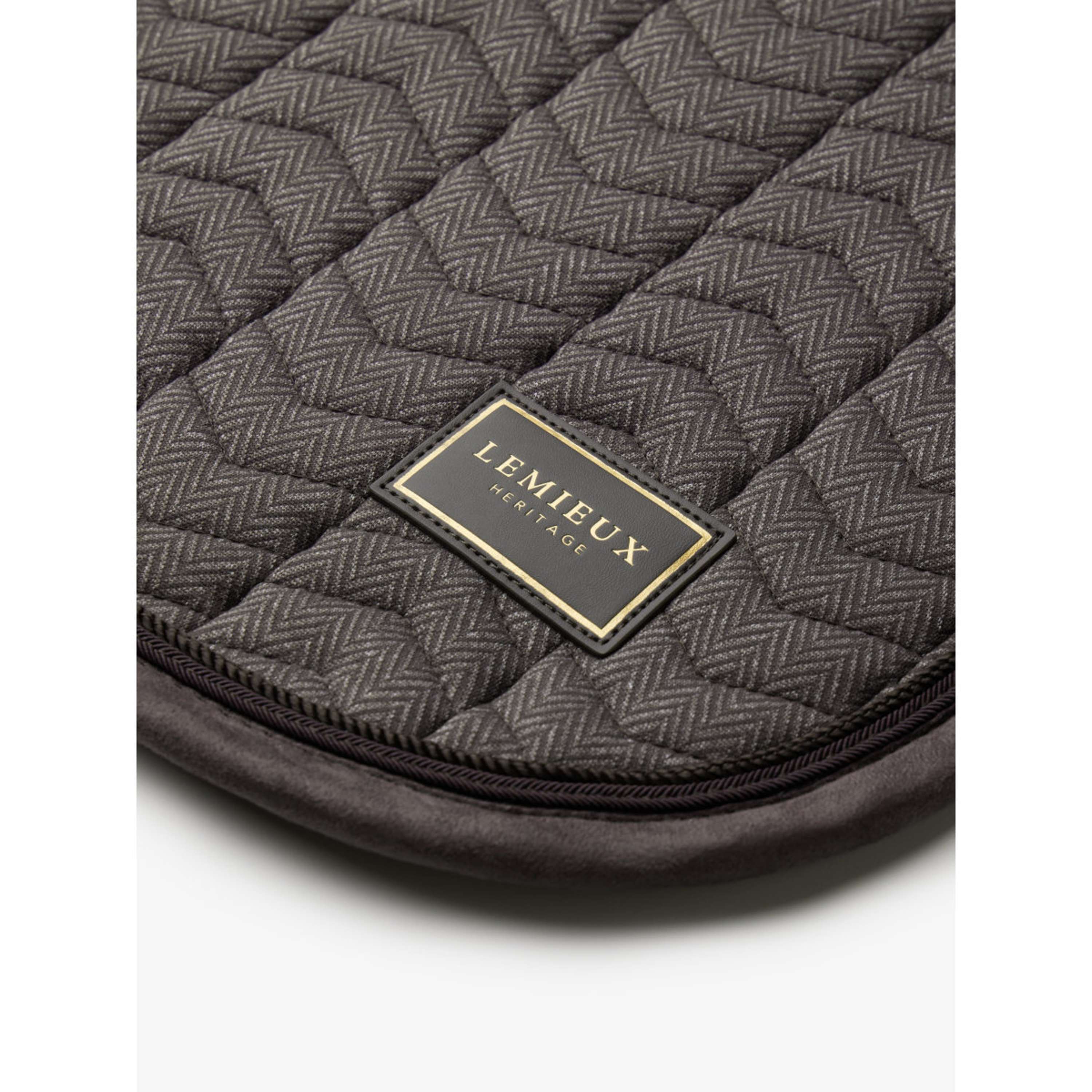 LeMieux Saddlepad Heritage Herringbone Square Dressage Cocoa
