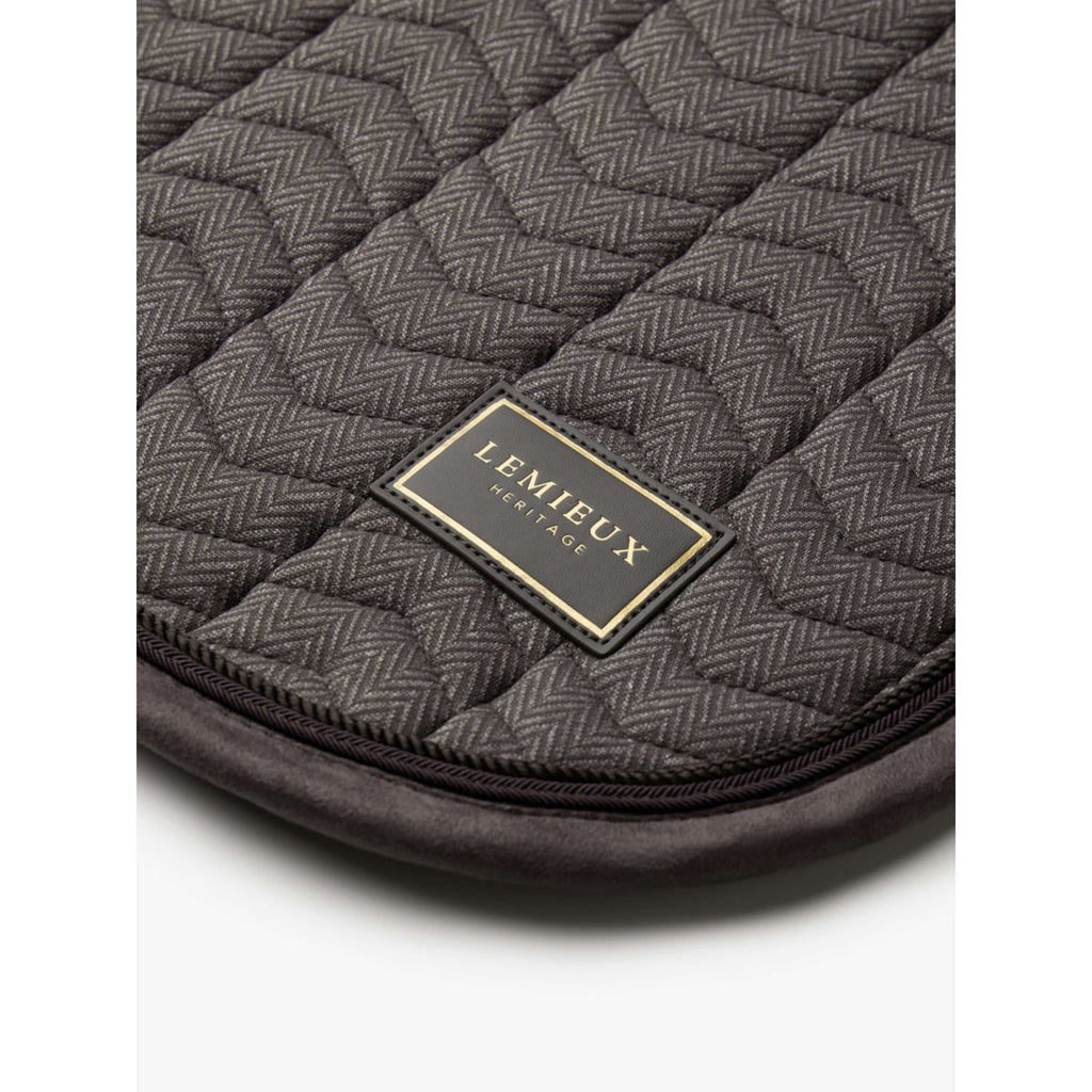 LeMieux Saddlepad Heritage Herringbone Square Dressage Cocoa