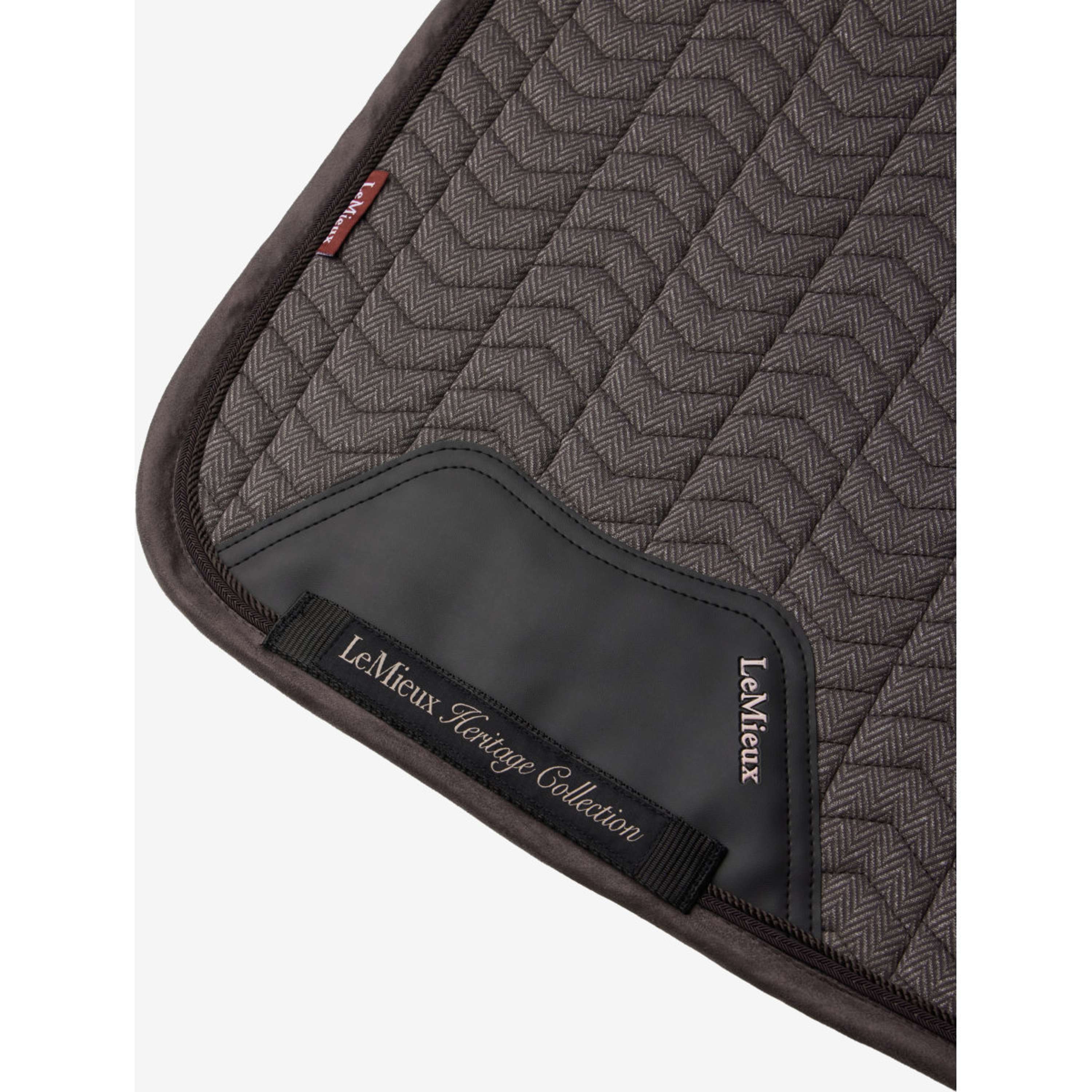 LeMieux Saddlepad Heritage Herringbone Square Dressage Cocoa
