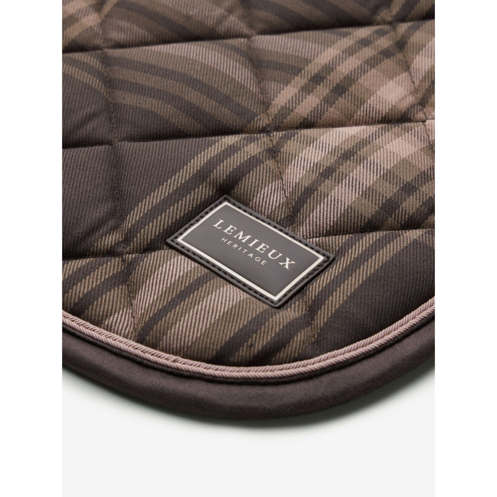 LeMieux Saddlepad Heritage Check Square Dressage Cocoa