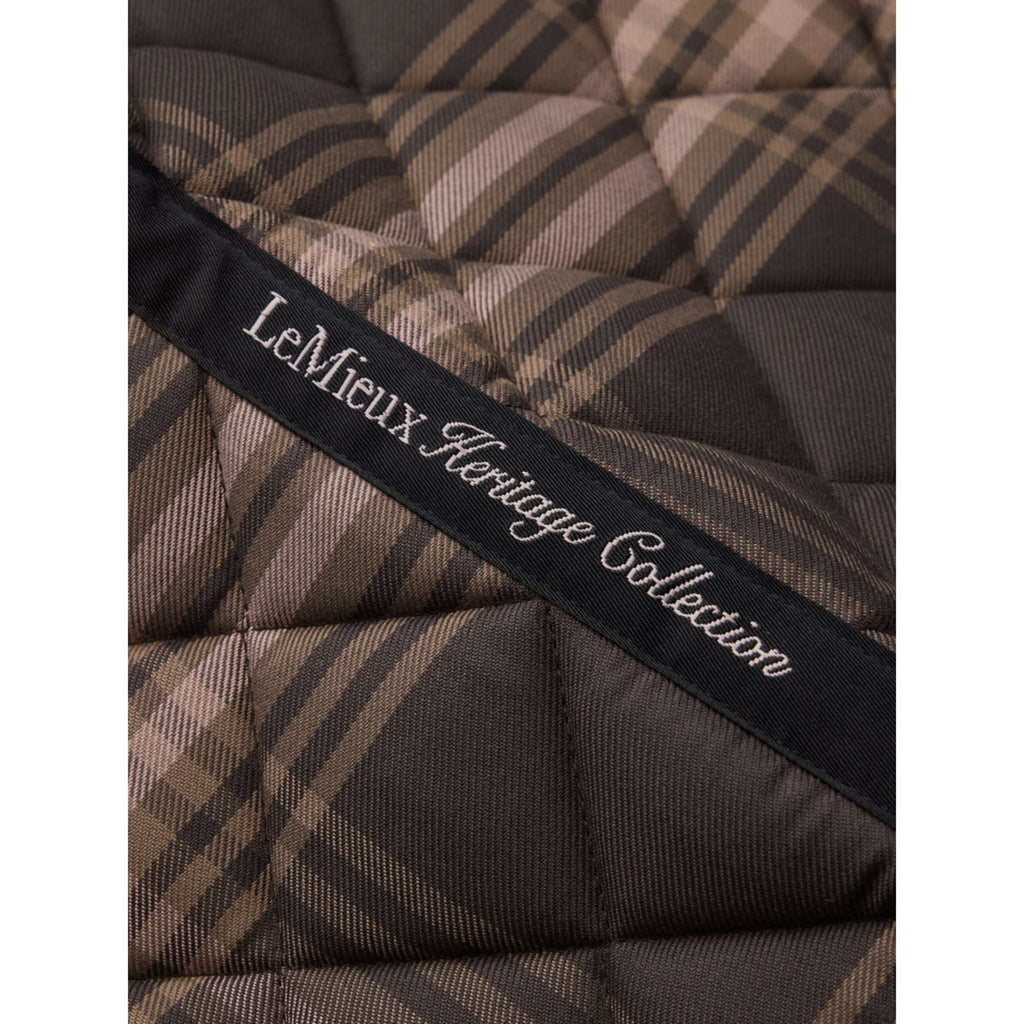 LeMieux Saddlepad Heritage Check Square Dressage Cocoa