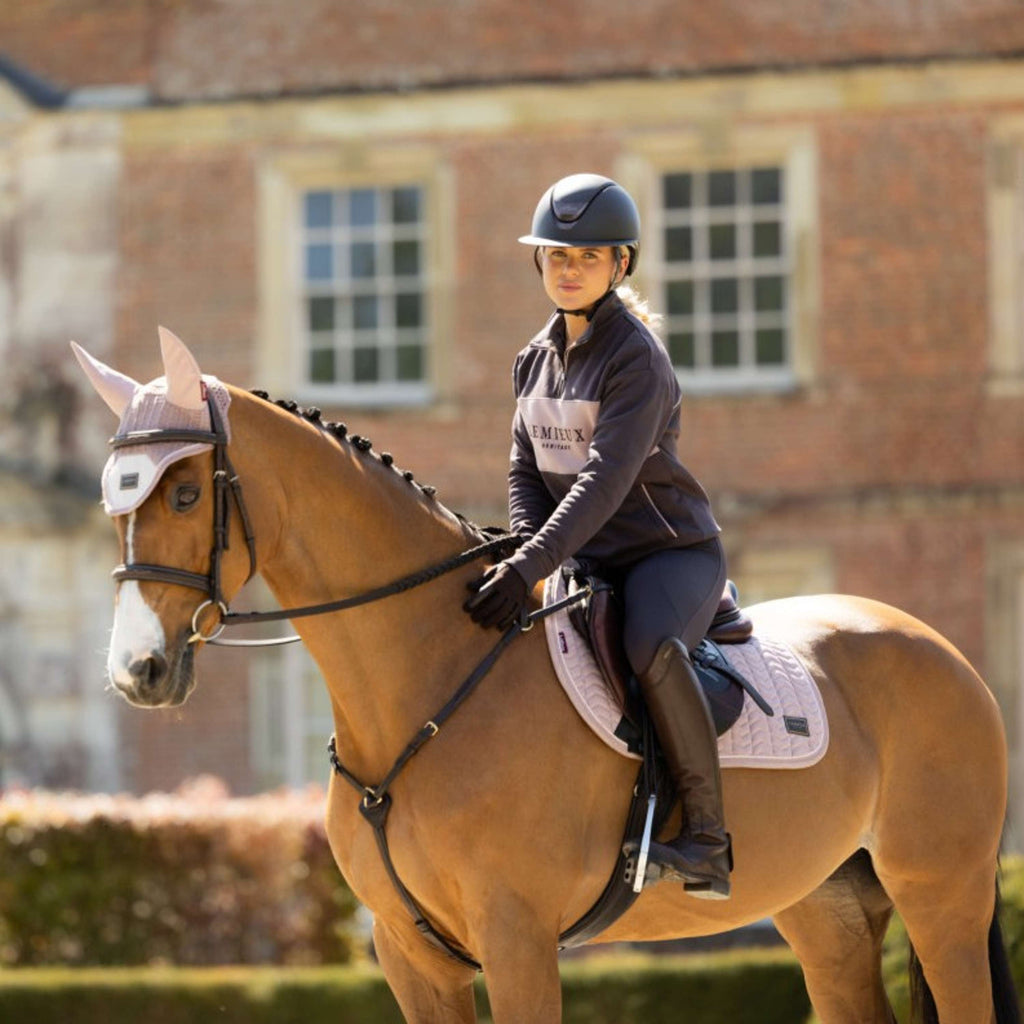 LeMieux Saddlepad Heritage Herringbone Square Jumping Wild Rose