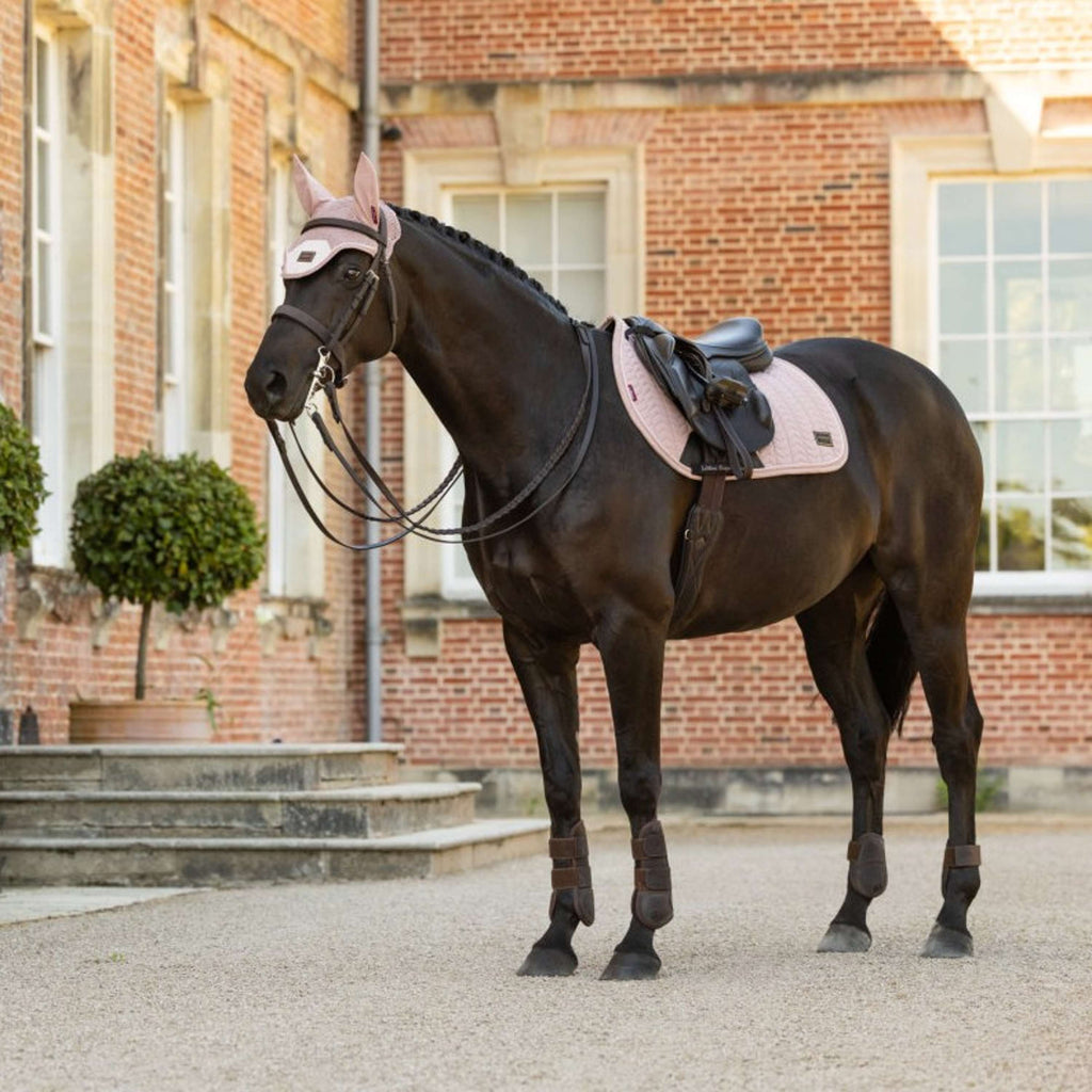 LeMieux Saddlepad Heritage Herringbone Square Jumping Wild Rose
