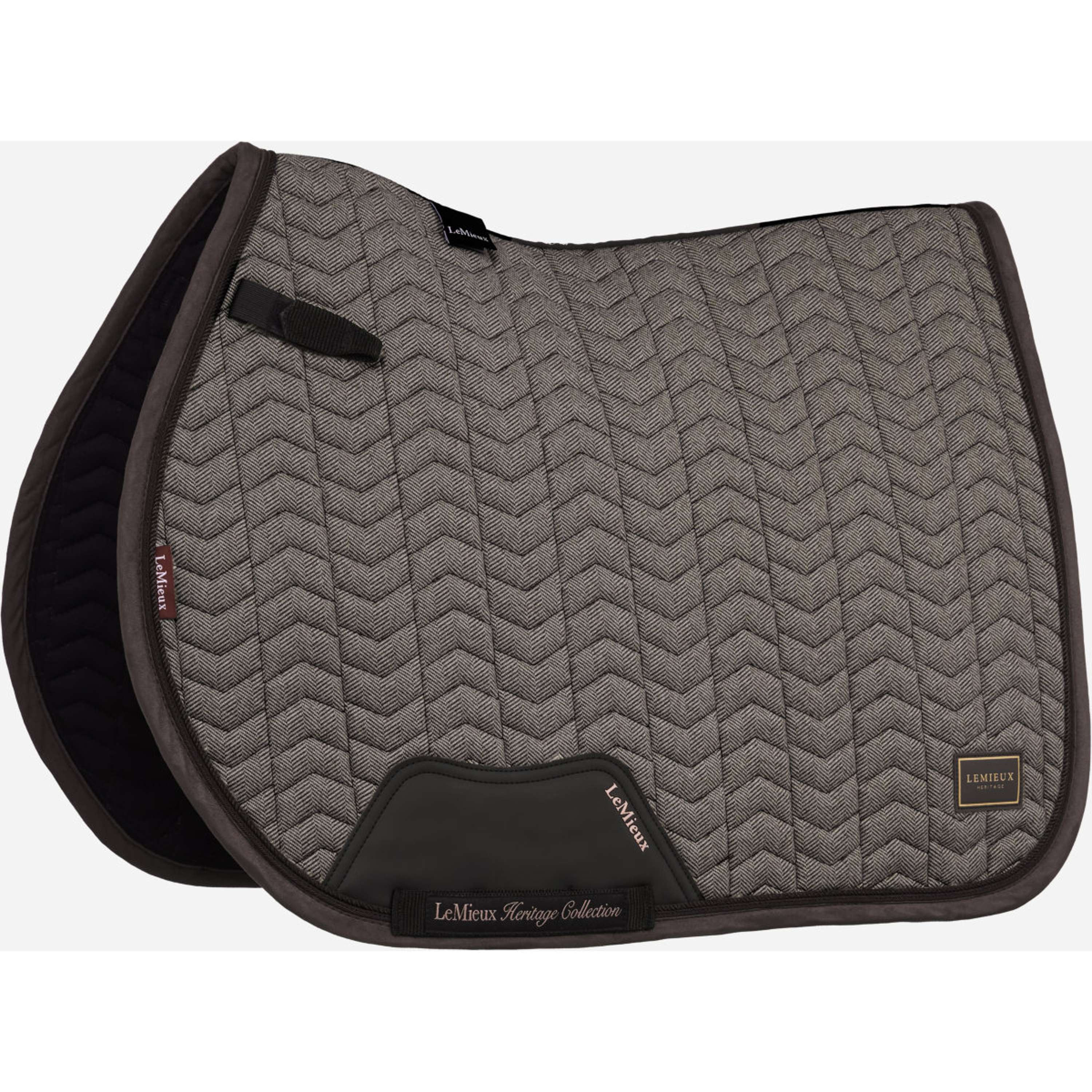 LeMieux Saddlepad Heritage Herringbone Square Jumping Cocoa