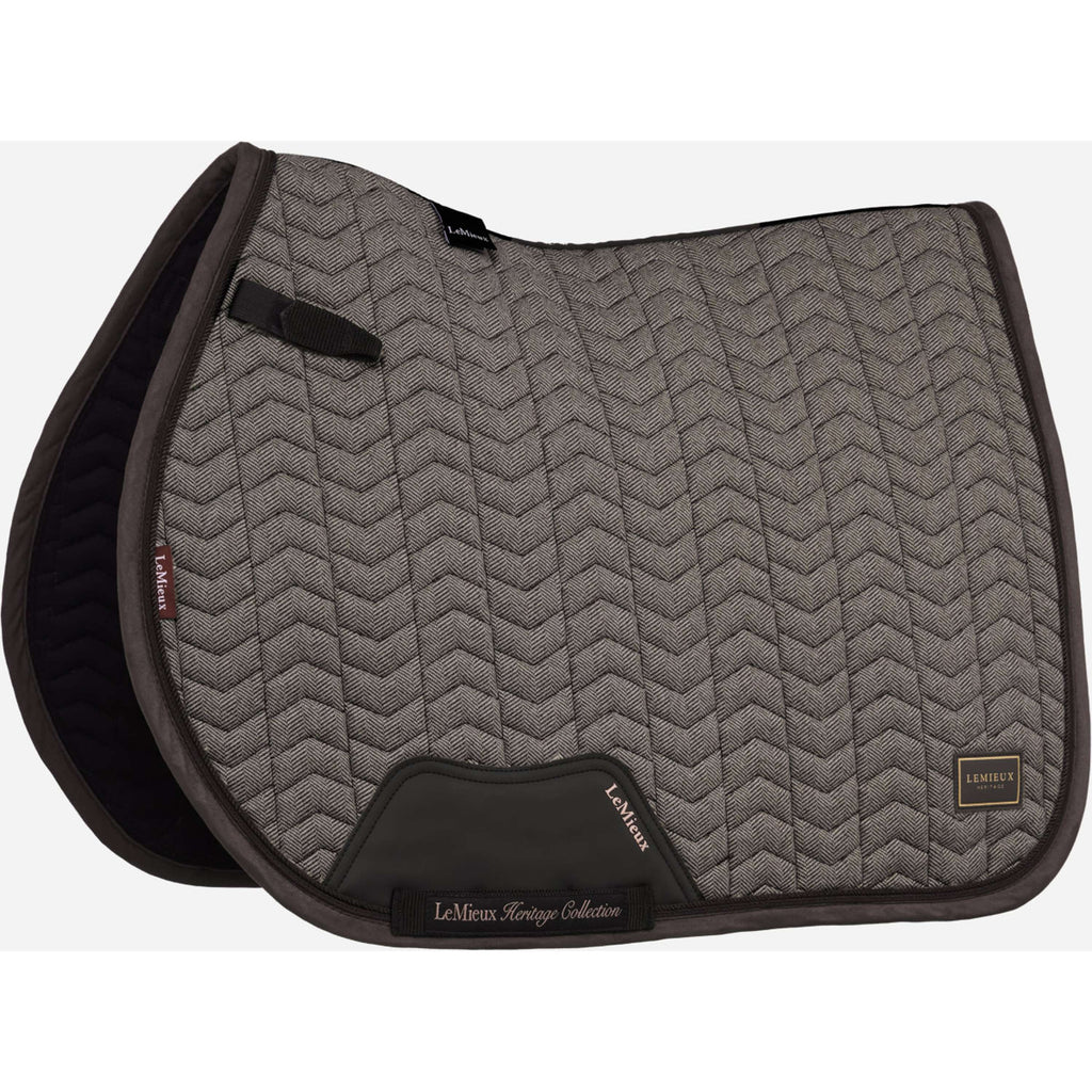 LeMieux Saddlepad Heritage Herringbone Square Jumping Cocoa