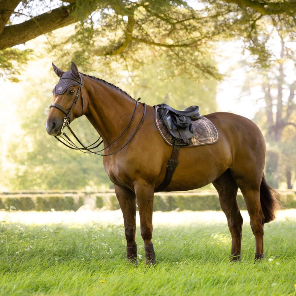 LeMieux Saddlepad Heritage Check Square Jumping Cocoa