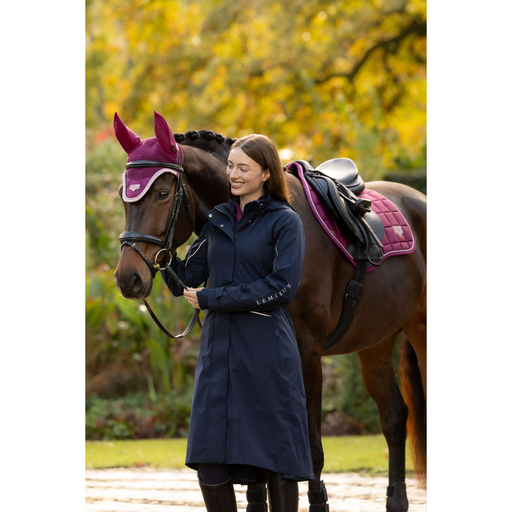 LeMieux Long Coat Stormwear Performance Riding Navy
