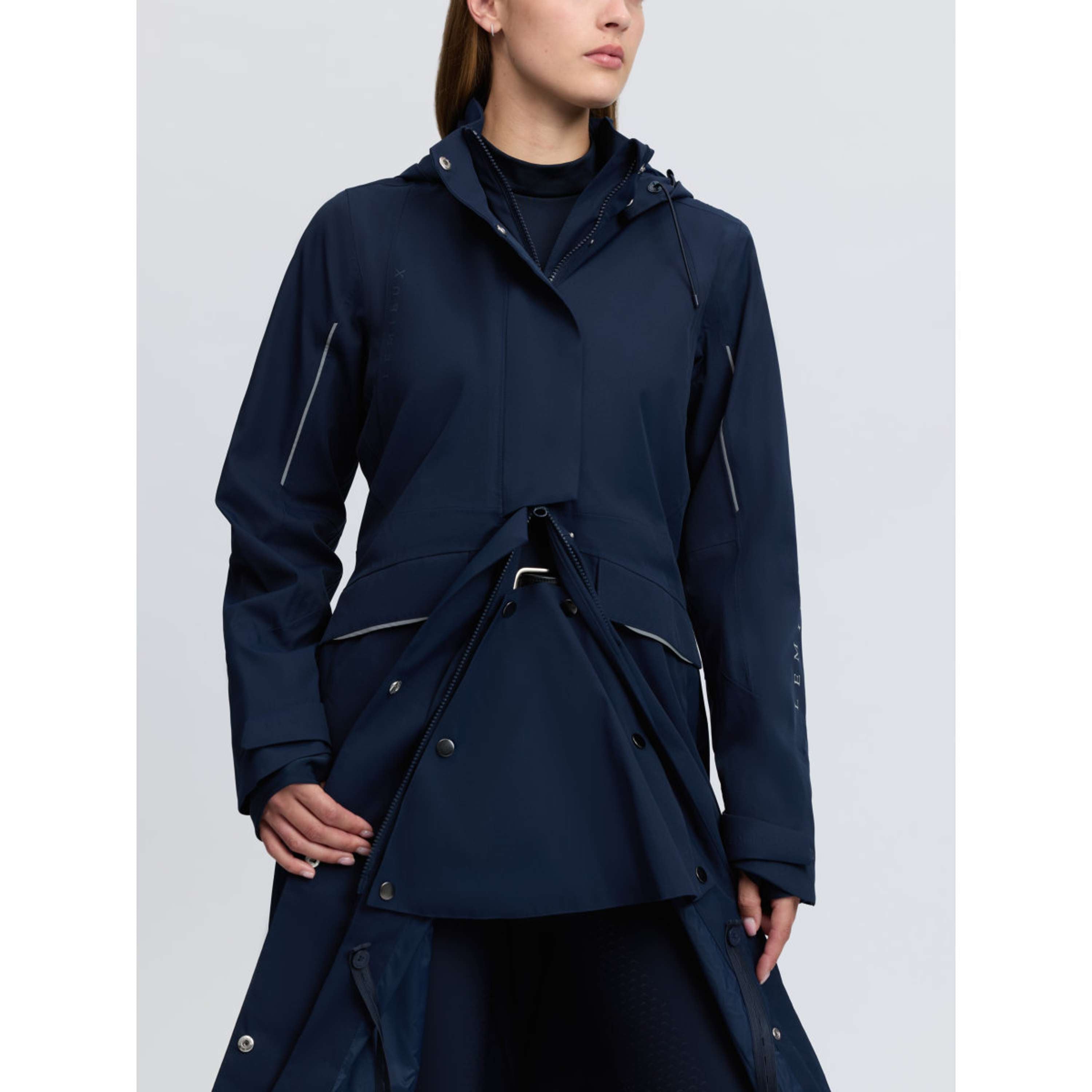 LeMieux Long Coat Stormwear Performance Riding Navy