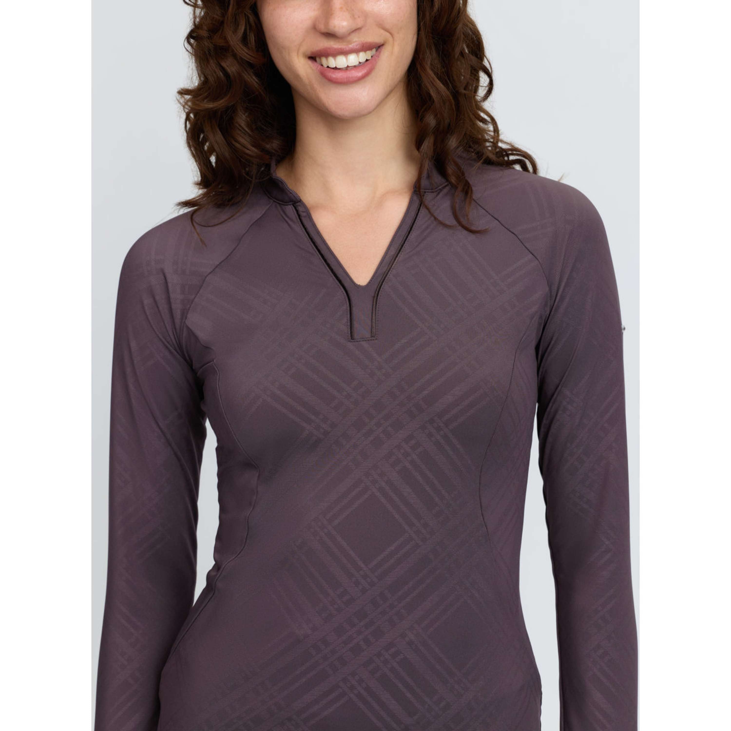 LeMieux Baselayer Heritage Check Long Sleeves Cocoa