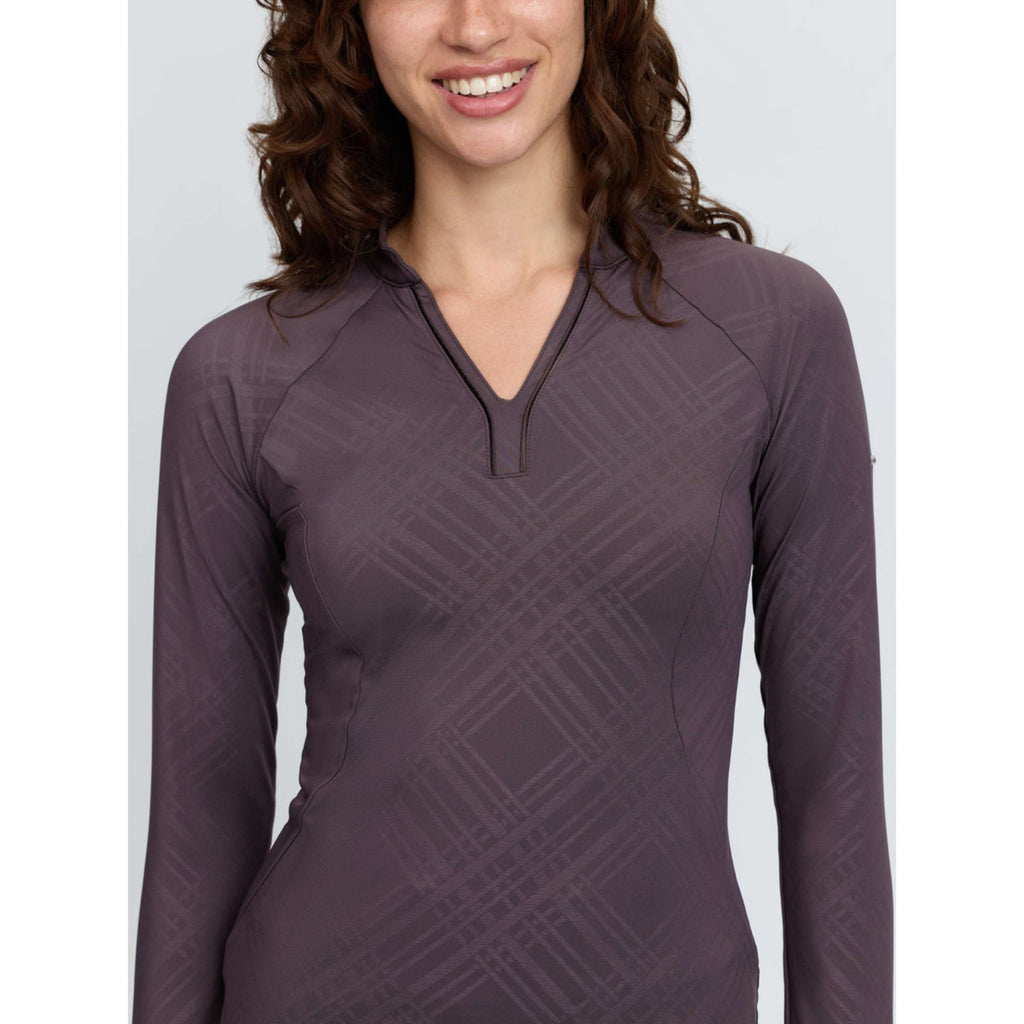 LeMieux Baselayer Heritage Check Long Sleeves Cocoa