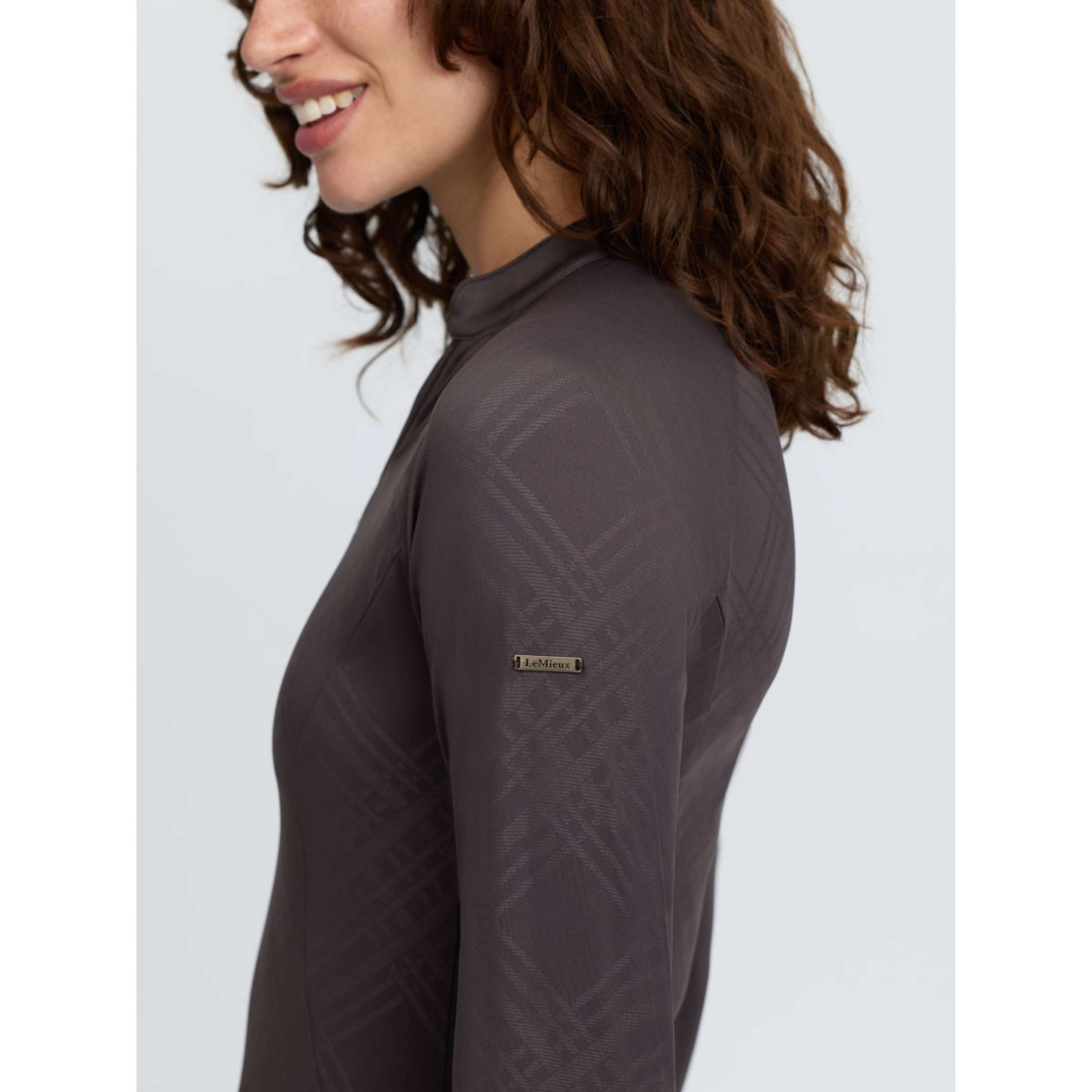 LeMieux Baselayer Heritage Check Long Sleeves Cocoa