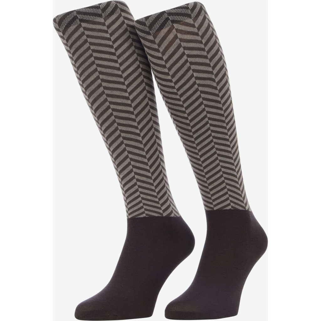 LeMieux Riding Socks Heritage Footsie Cocoa
