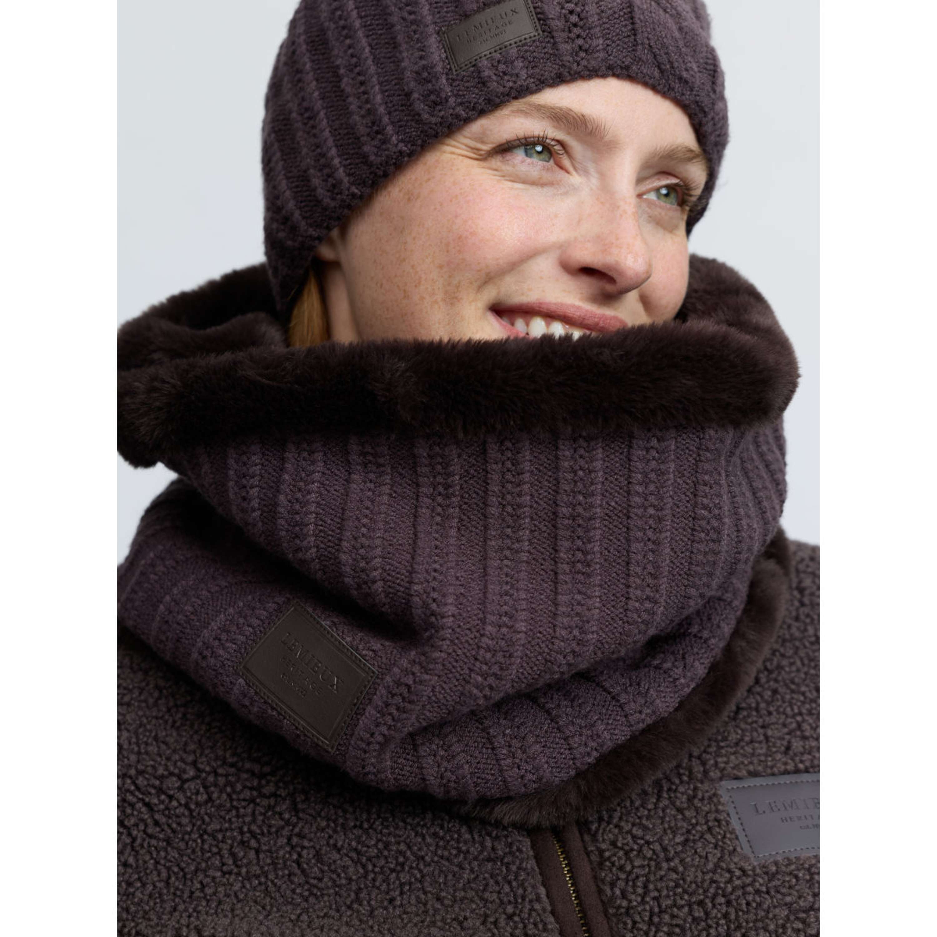 LeMieux Neck Warmer Heritage Knitted Cocoa