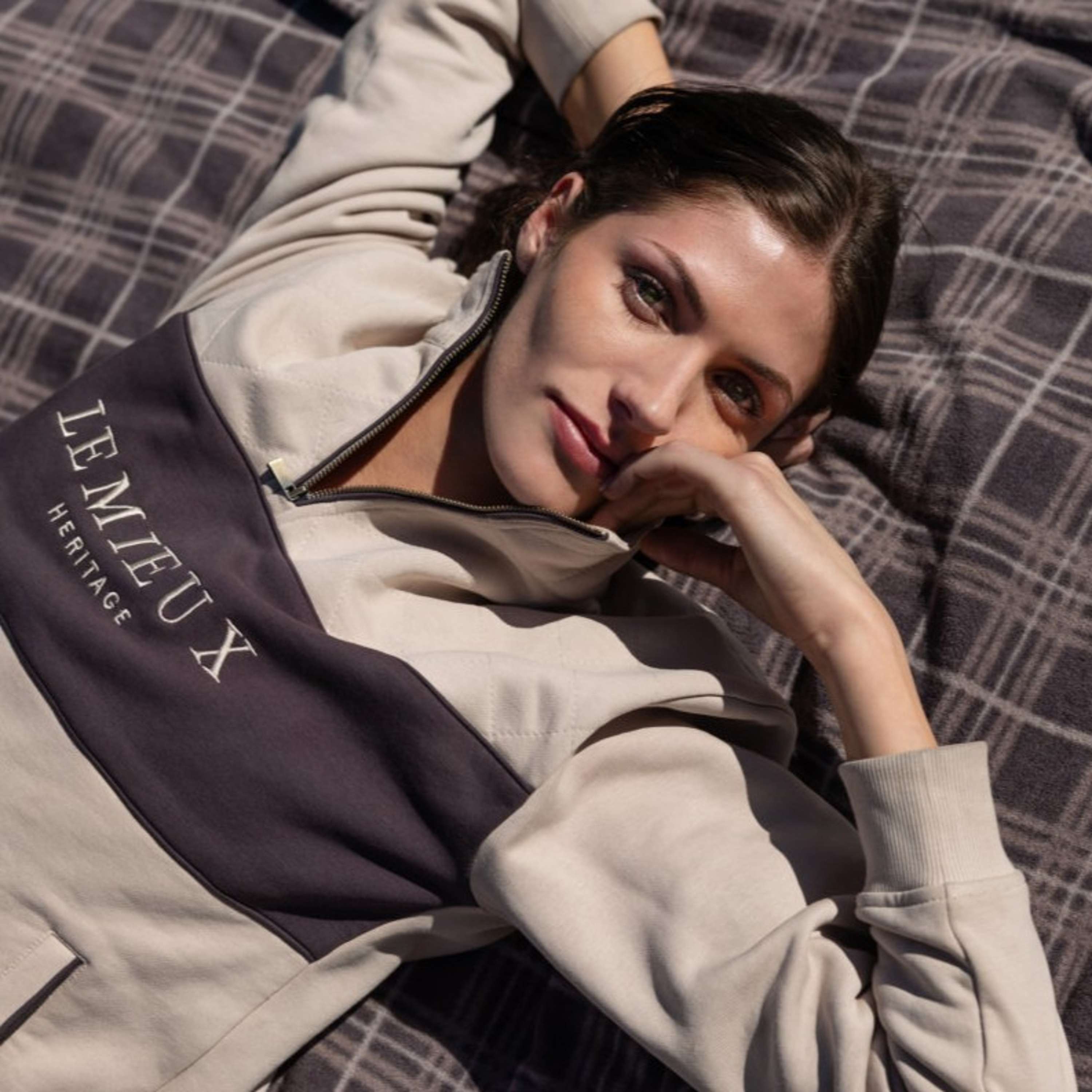 LeMieux Sweater Heritage Quarter Zip Stone