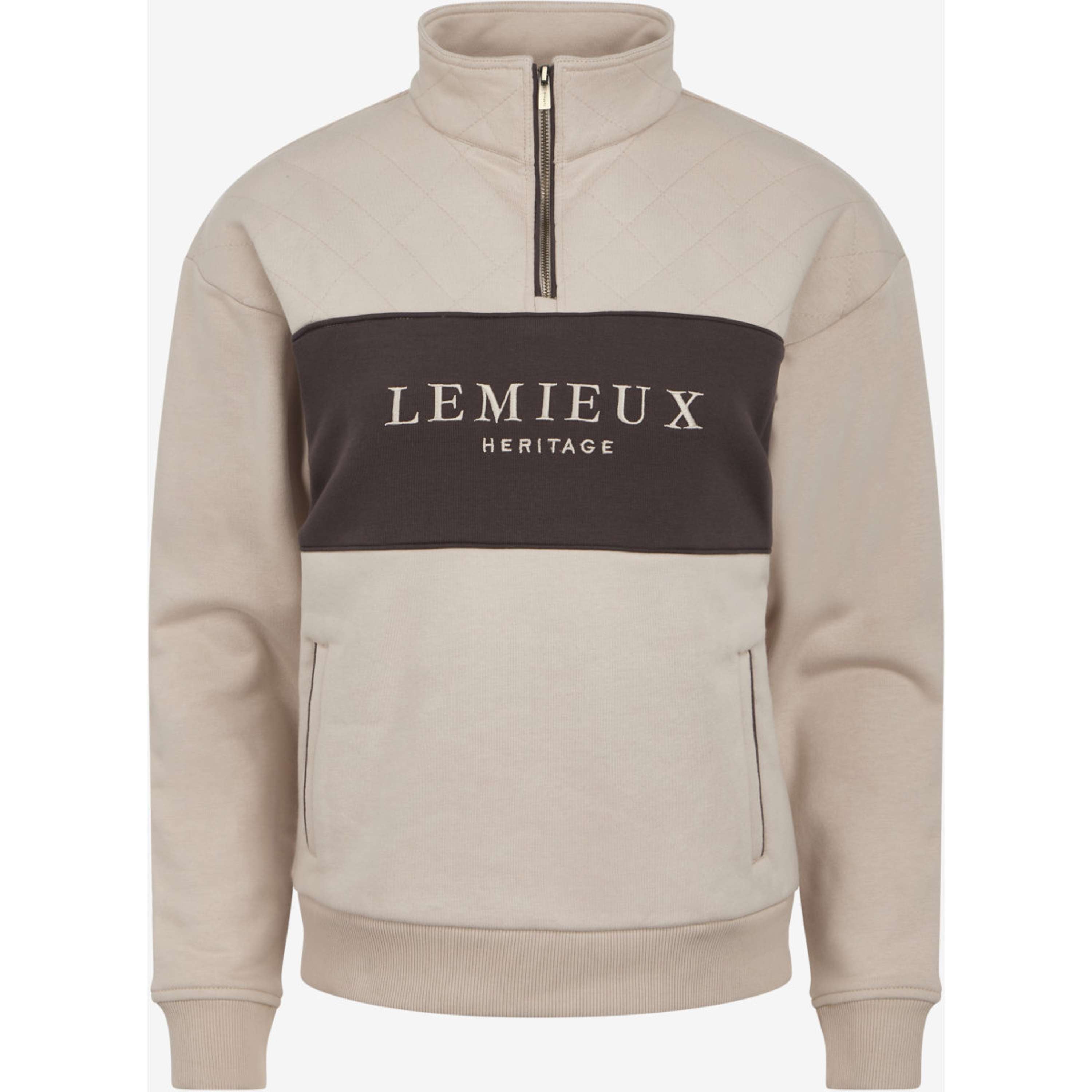 LeMieux Sweater Heritage Quarter Zip Stone