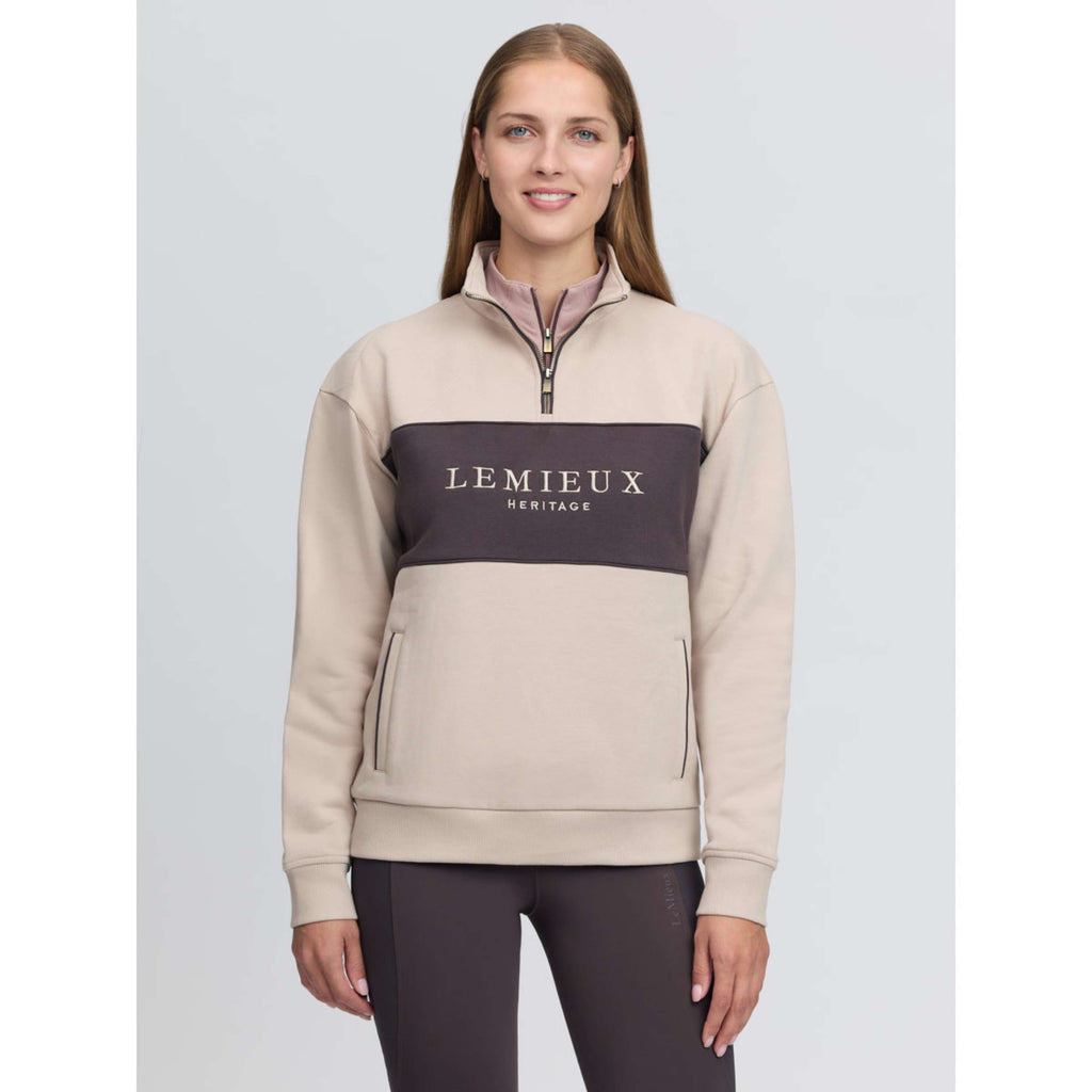 LeMieux Sweater Heritage Quarter Zip Stone