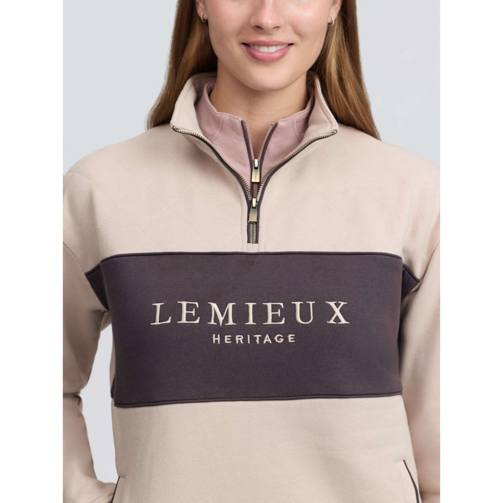 LeMieux Sweater Heritage Quarter Zip Stone