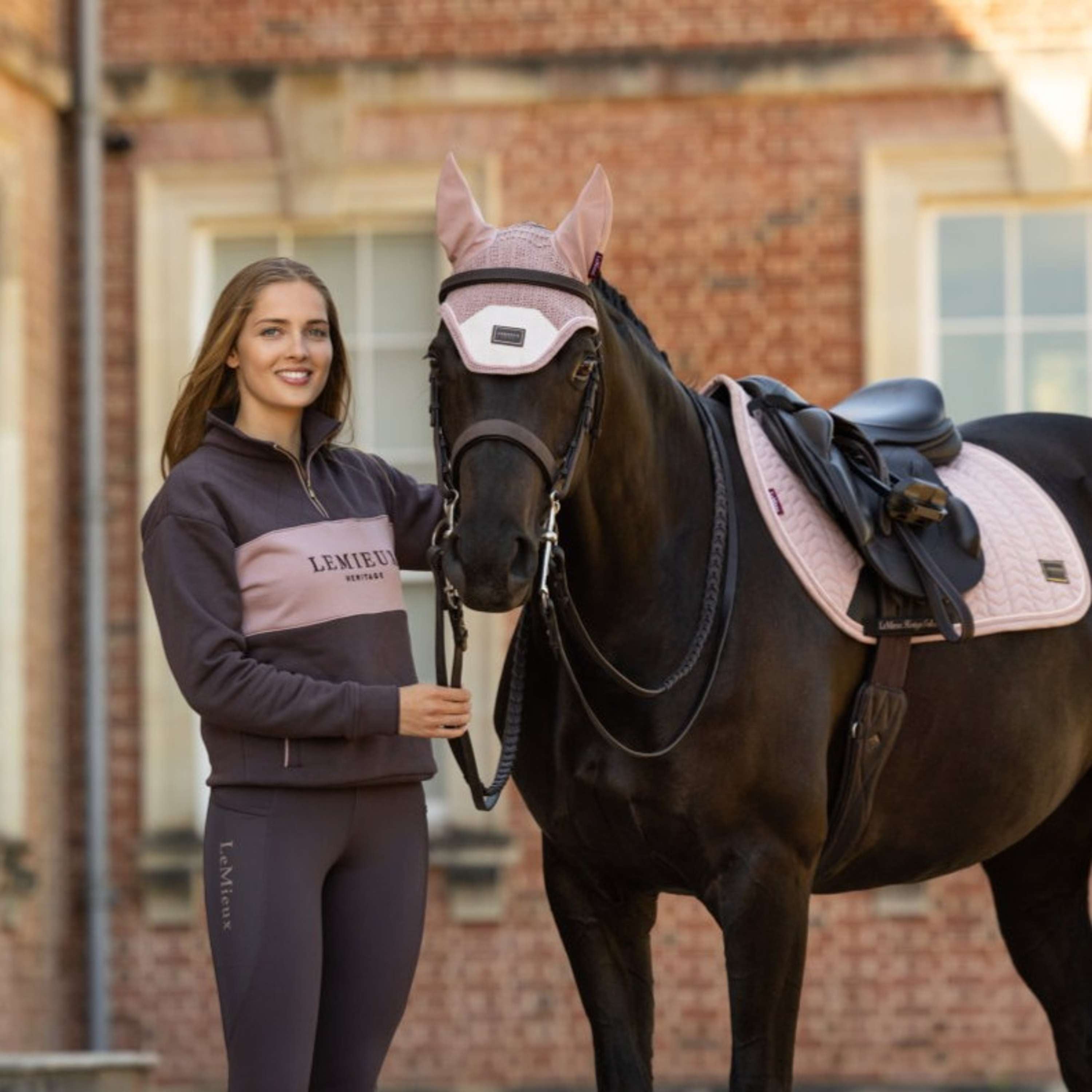 LeMieux Sweater Heritage Quarter Zip Cocoa