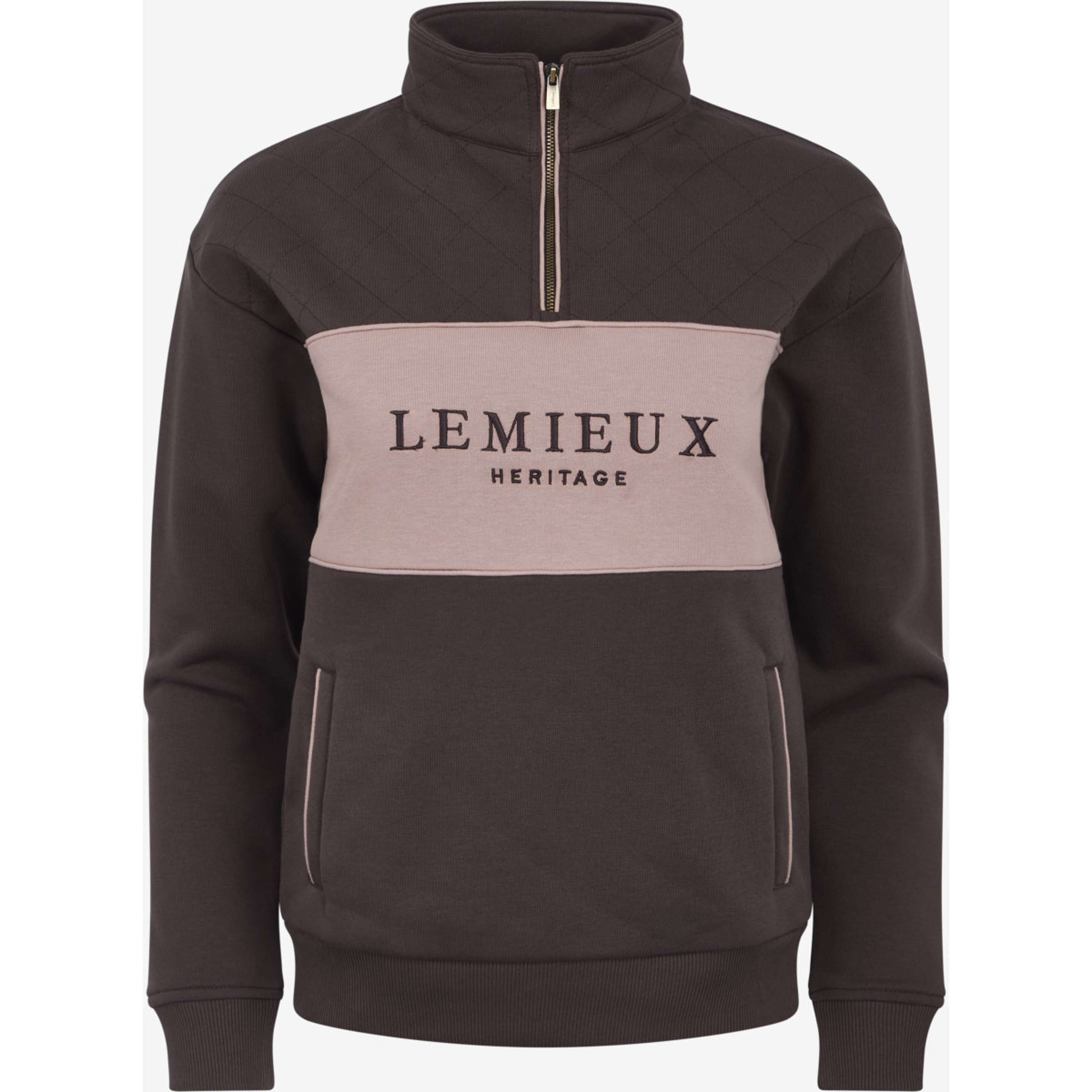 LeMieux Sweater Heritage Quarter Zip Cocoa