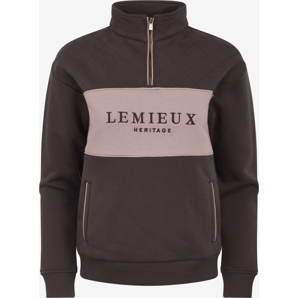 LeMieux Sweater Heritage Quarter Zip Cocoa
