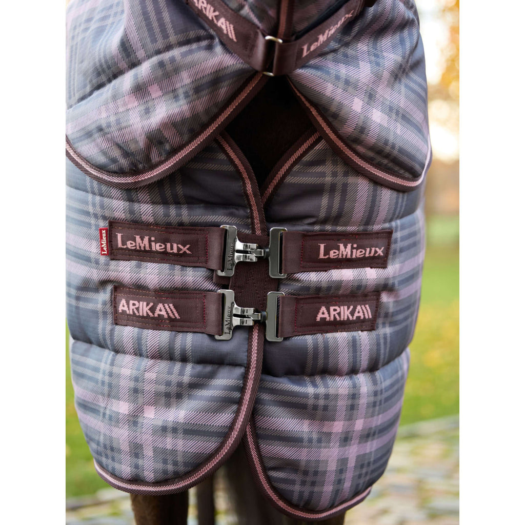 LeMieux Stable Rug Arika Heritage Check with Neck 200g Cocoa