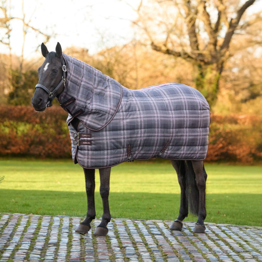 LeMieux Stable Rug Arika Heritage Check with Neck 200g Cocoa