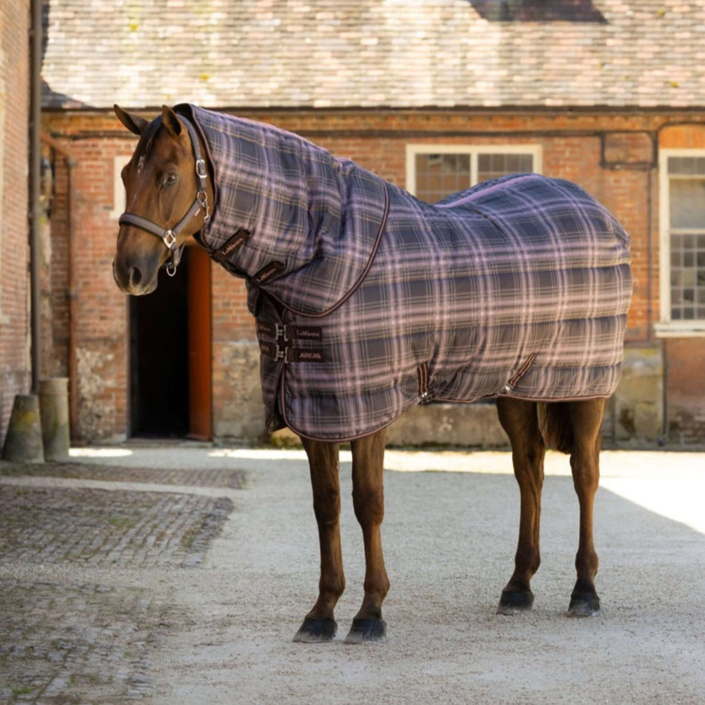 LeMieux Stable Rug Arika Heritage Check with Neck 200g Cocoa