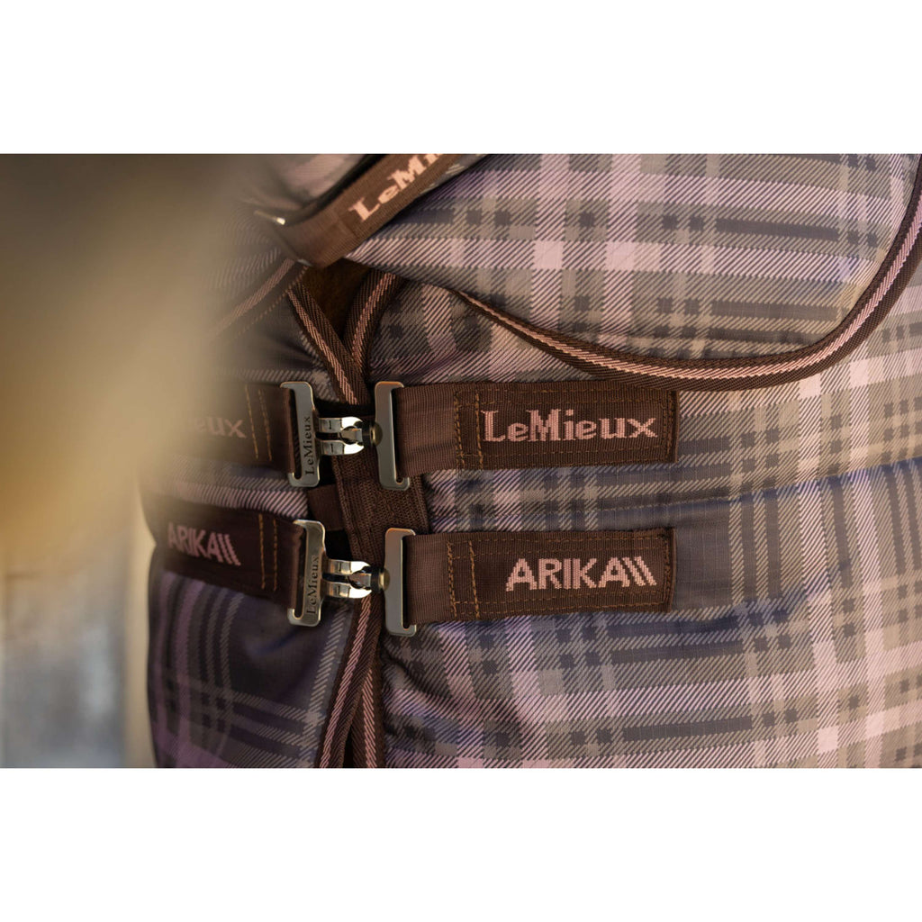 LeMieux Stable Rug Arika Heritage Check with Neck 200g Cocoa