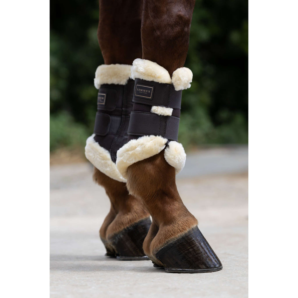 LeMieux Leg Protectors Heritage Fleece Edged Cocoa