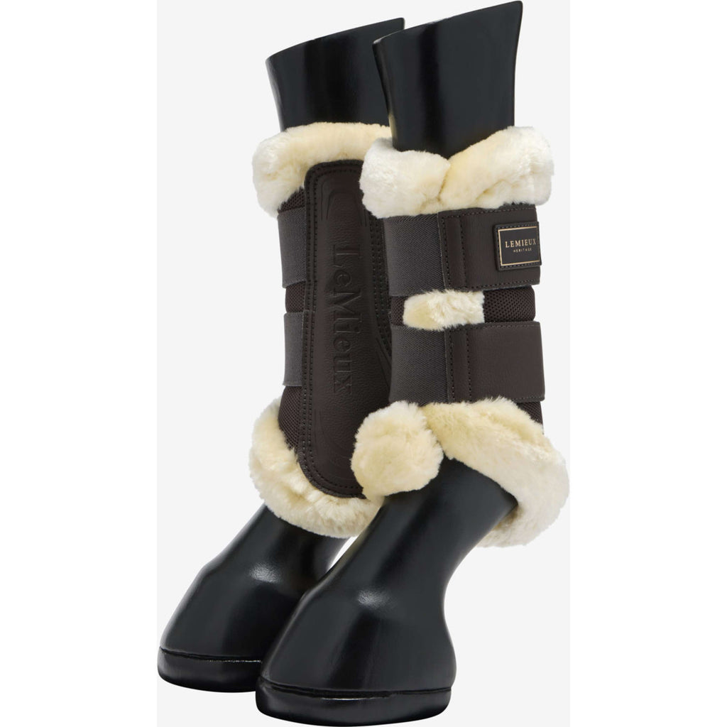 LeMieux Leg Protectors Heritage Fleece Edged Cocoa